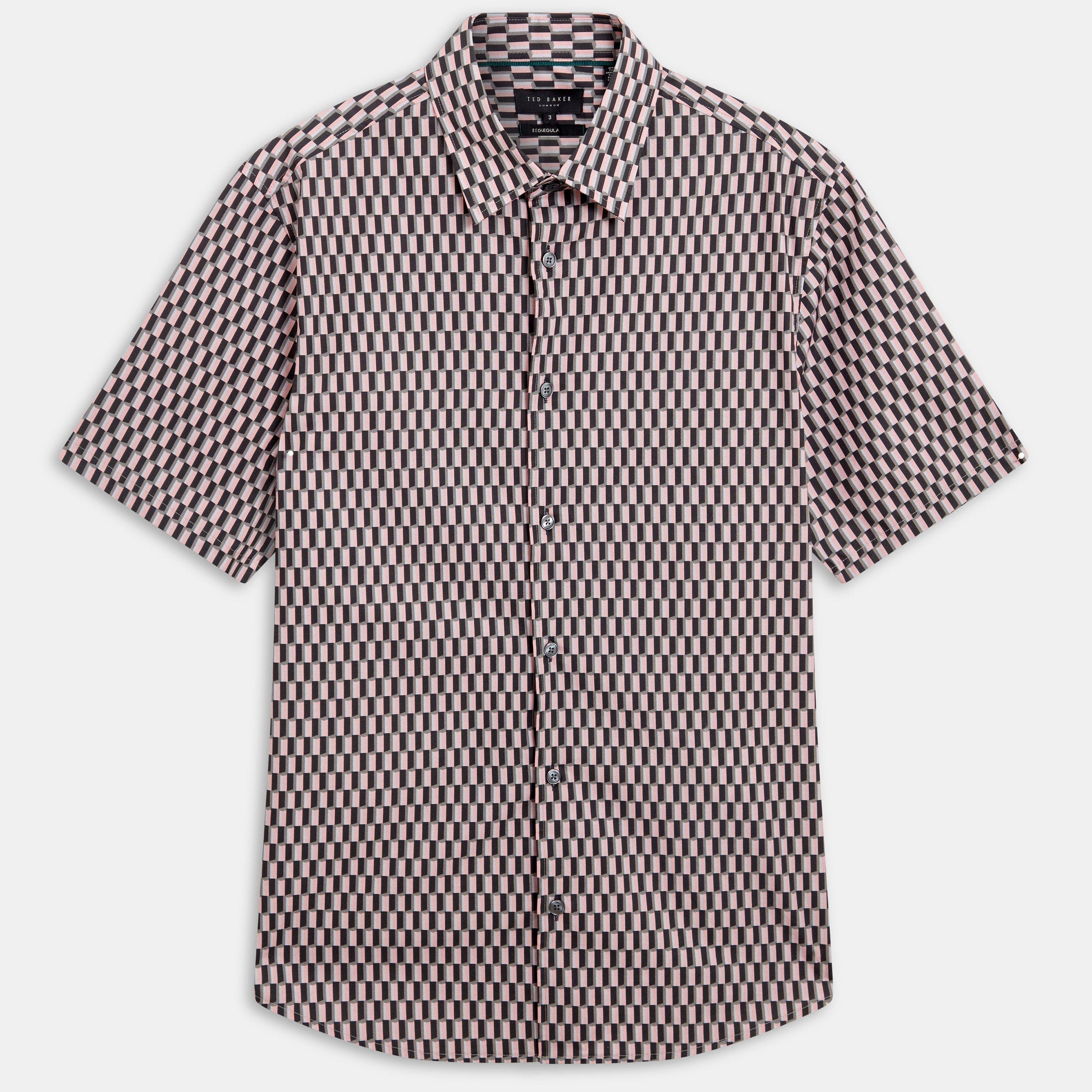 Ted Baker Men's Ss Reg Fit Shirt - Pink - XL (5)