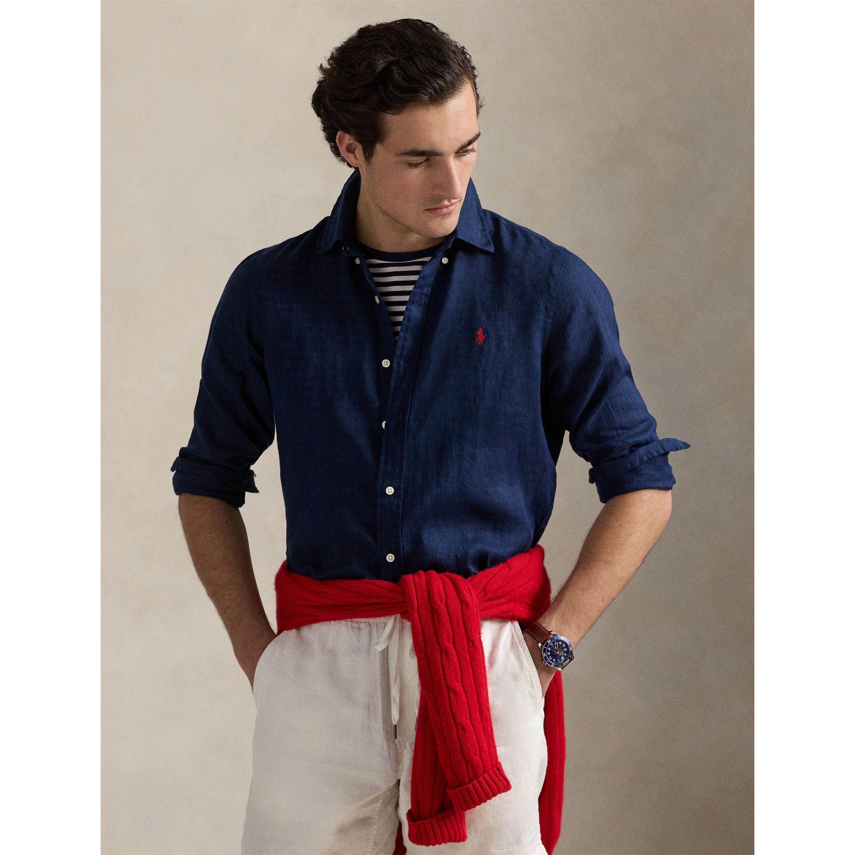Newport Navy - Polo Ralph Lauren - Linen Long Sleeve Shirt - 2