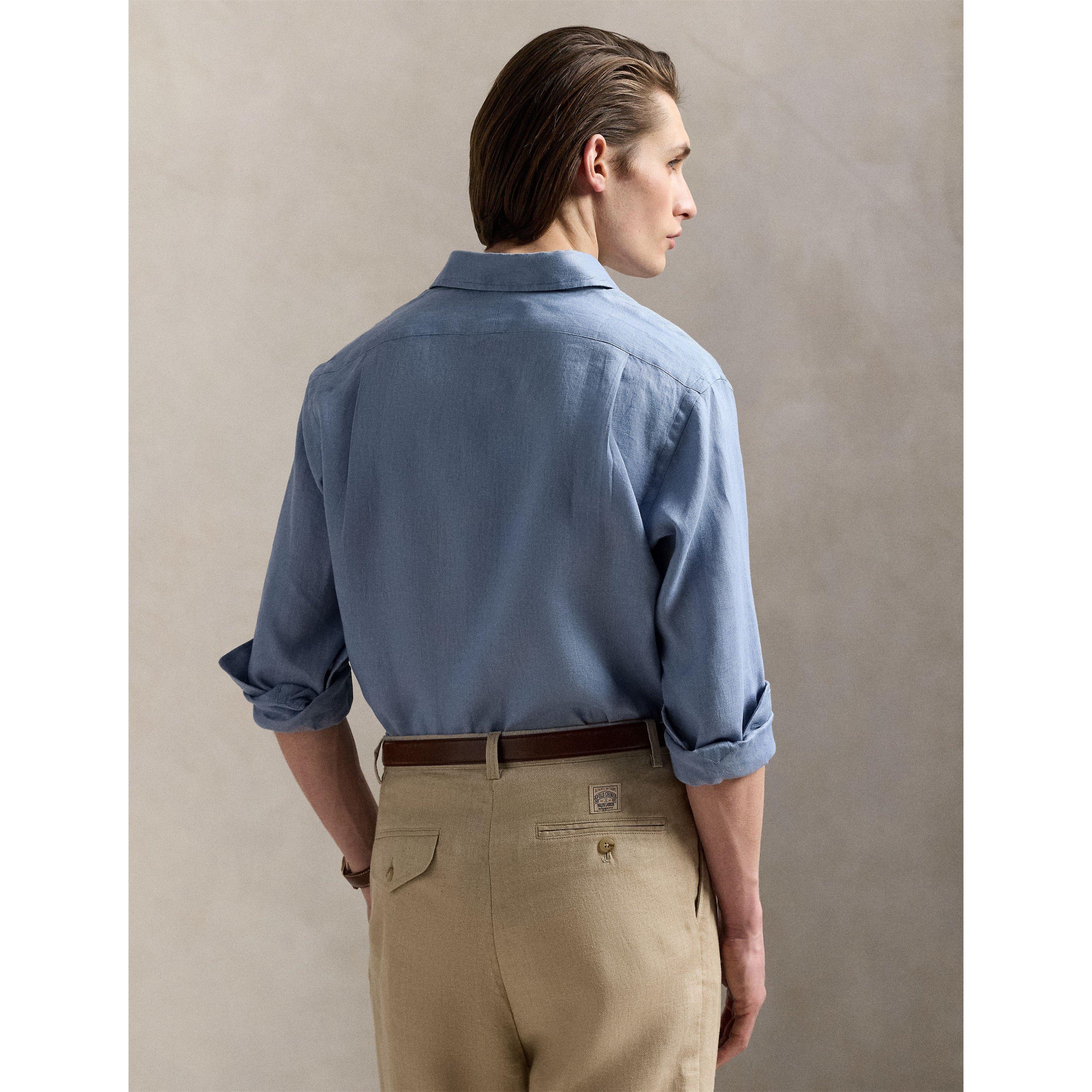 Channel Blue - Polo Ralph Lauren - Linen Long Sleeve Shirt - 3