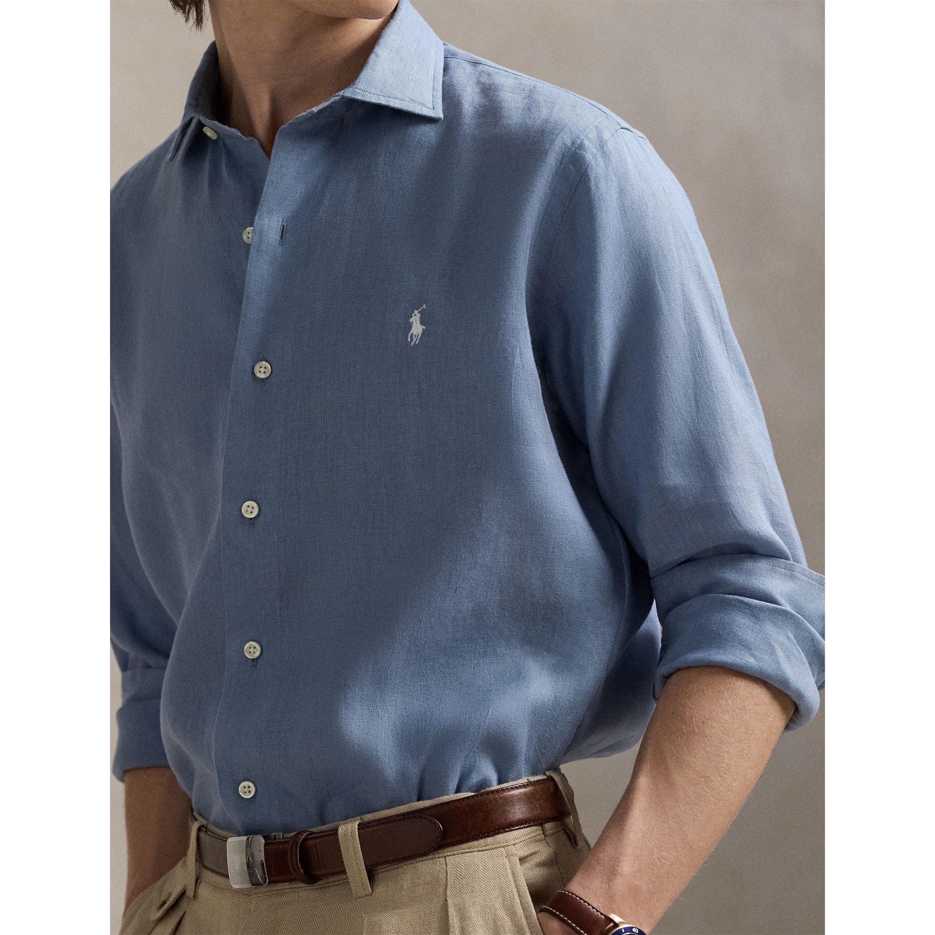 Channel Blue - Polo Ralph Lauren - Linen Long Sleeve Shirt - 4