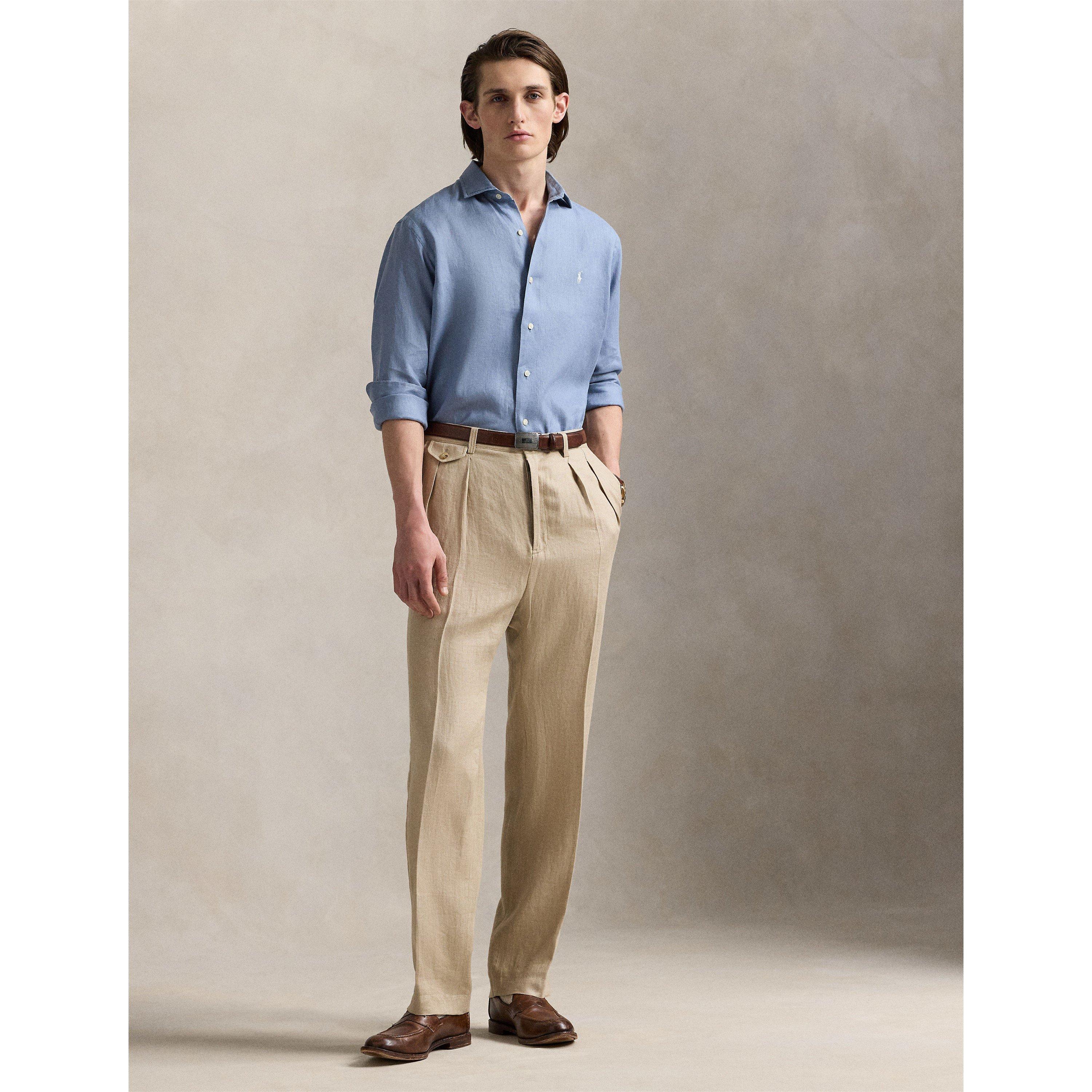 Channel Blue - Polo Ralph Lauren - Linen Long Sleeve Shirt - 5
