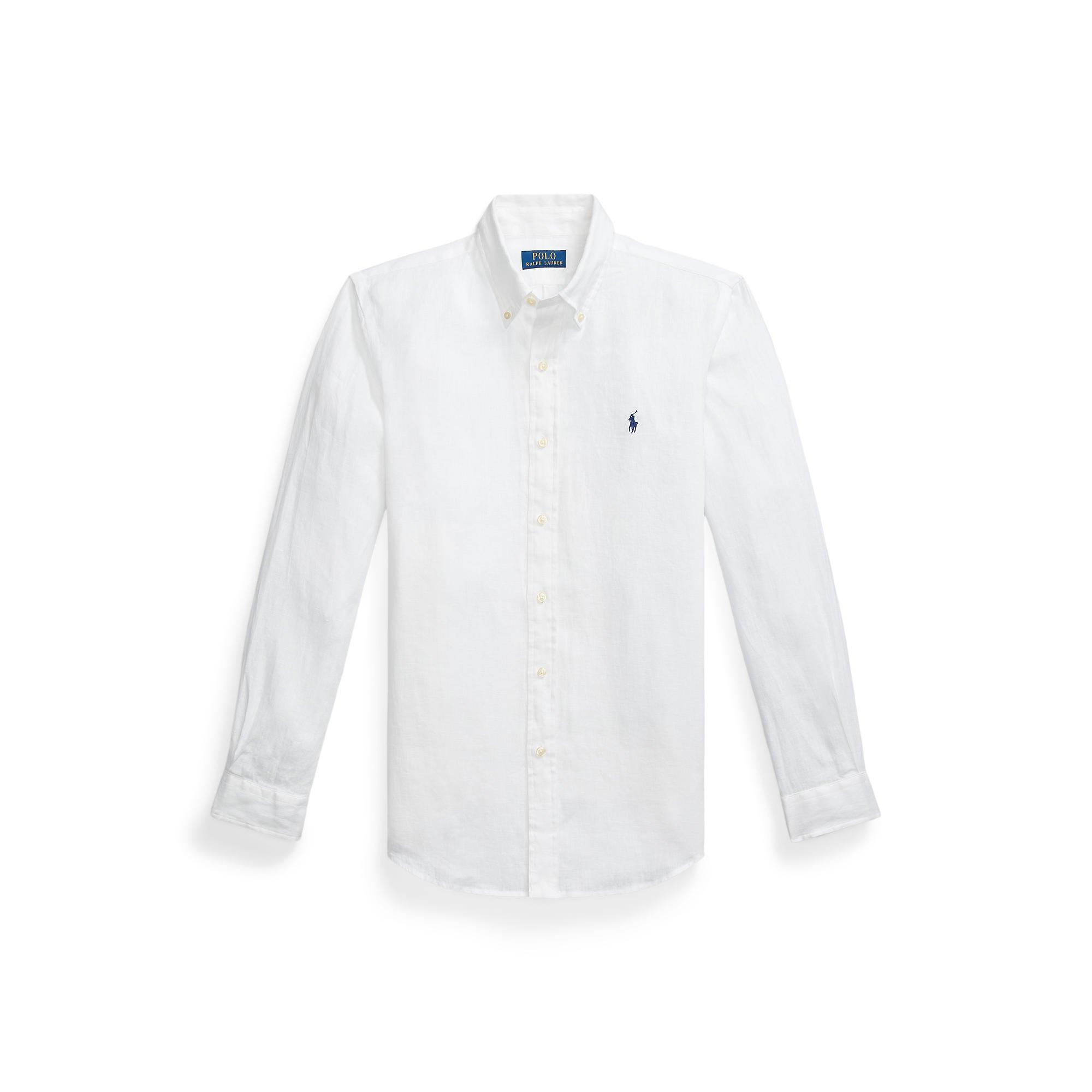 Polo Ralph Lauren Linen Long Sleeve Shirt - White - XL