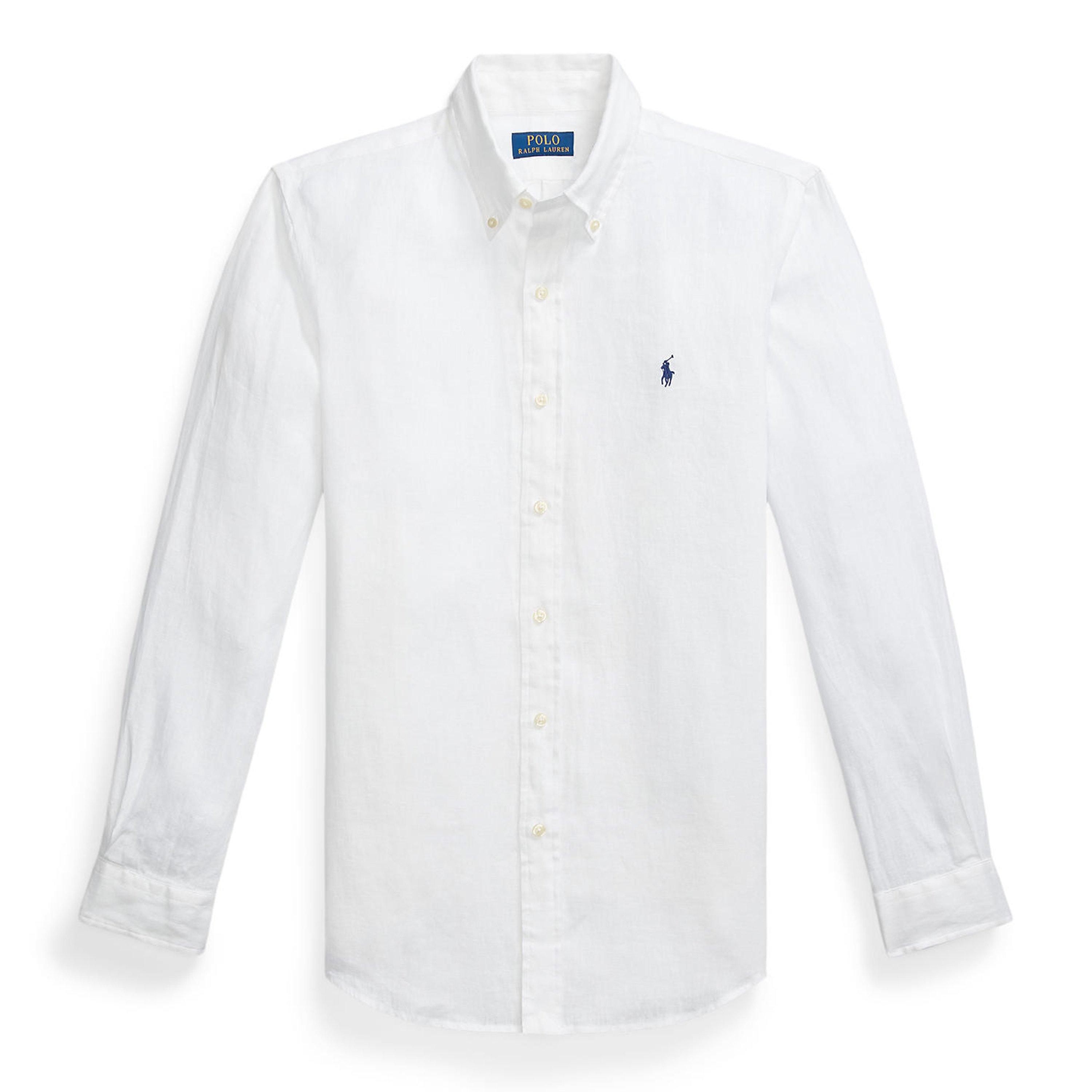 White - Polo Ralph Lauren - Linen Long Sleeve Shirt - 1