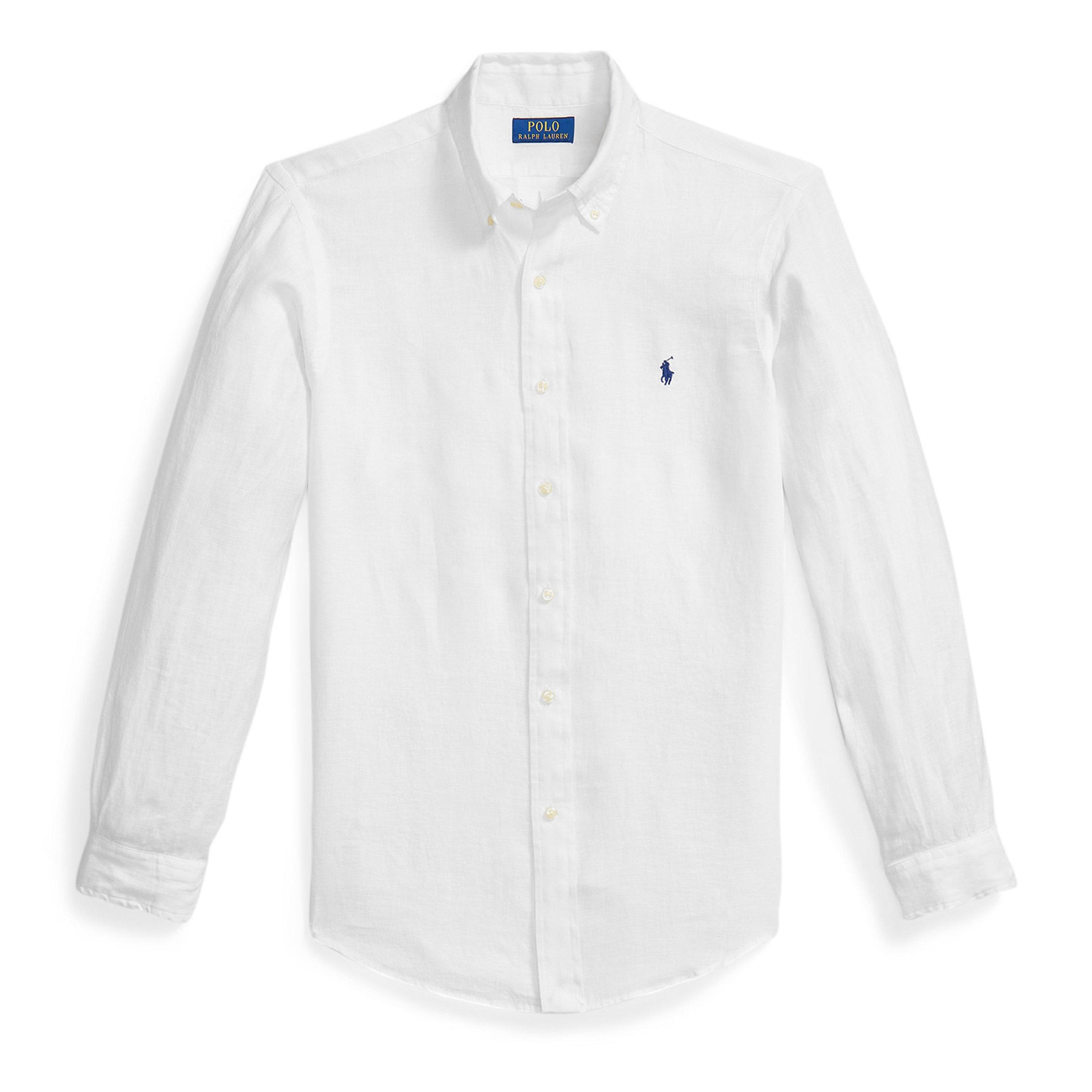 Polo Ralph Lauren Linen Long Sleeve Shirt - White - L