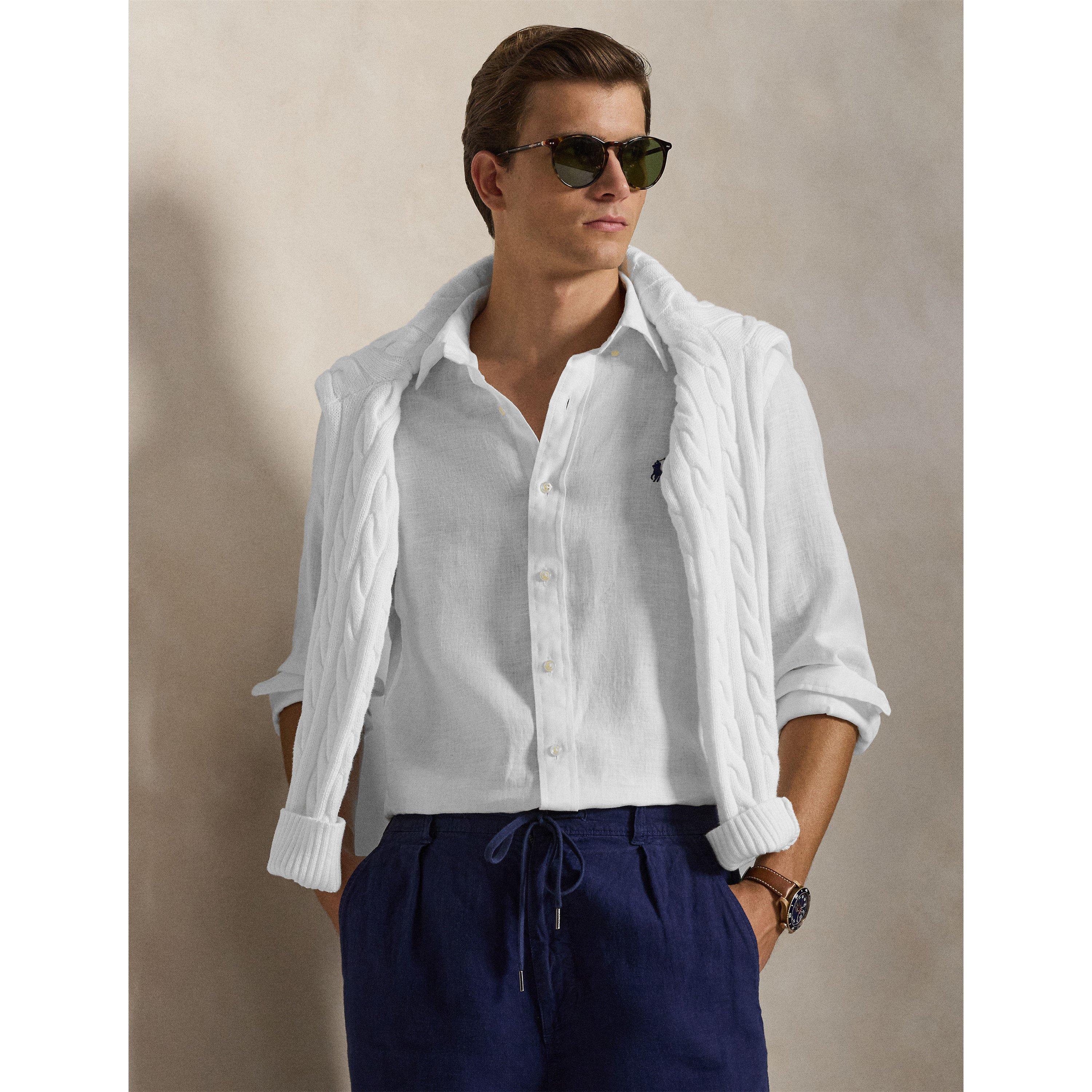White - Polo Ralph Lauren - Linen Long Sleeve Shirt - 2