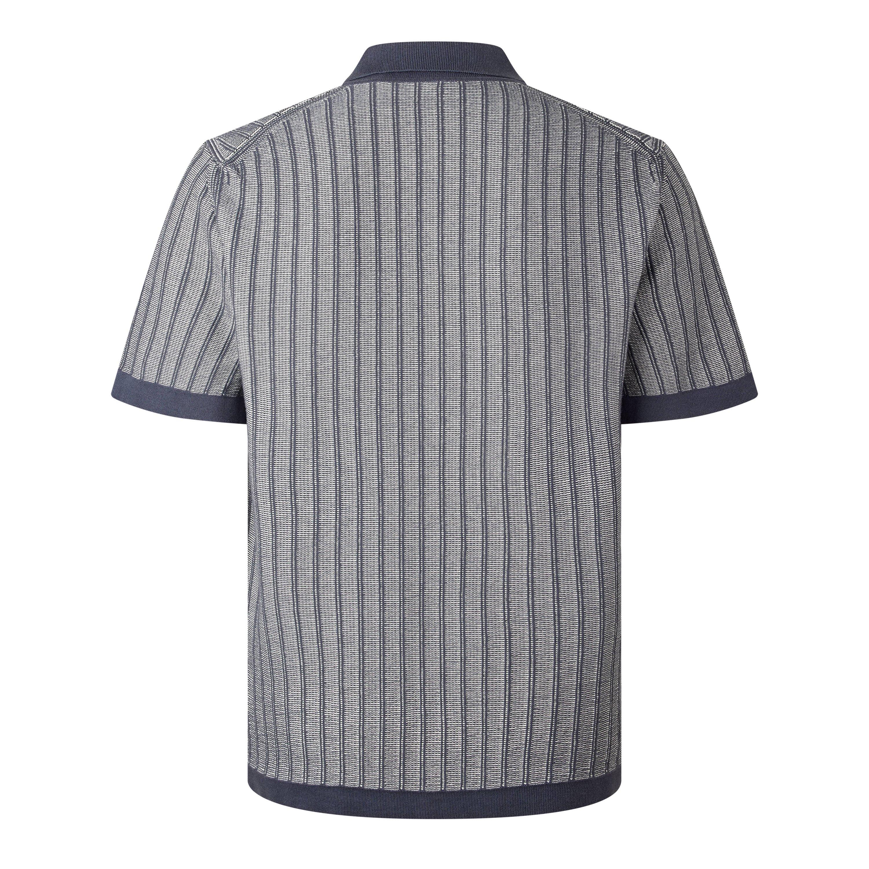 Blu scuro 406 - Boss - Men's Patterned Short Sleeve Shirt - 2