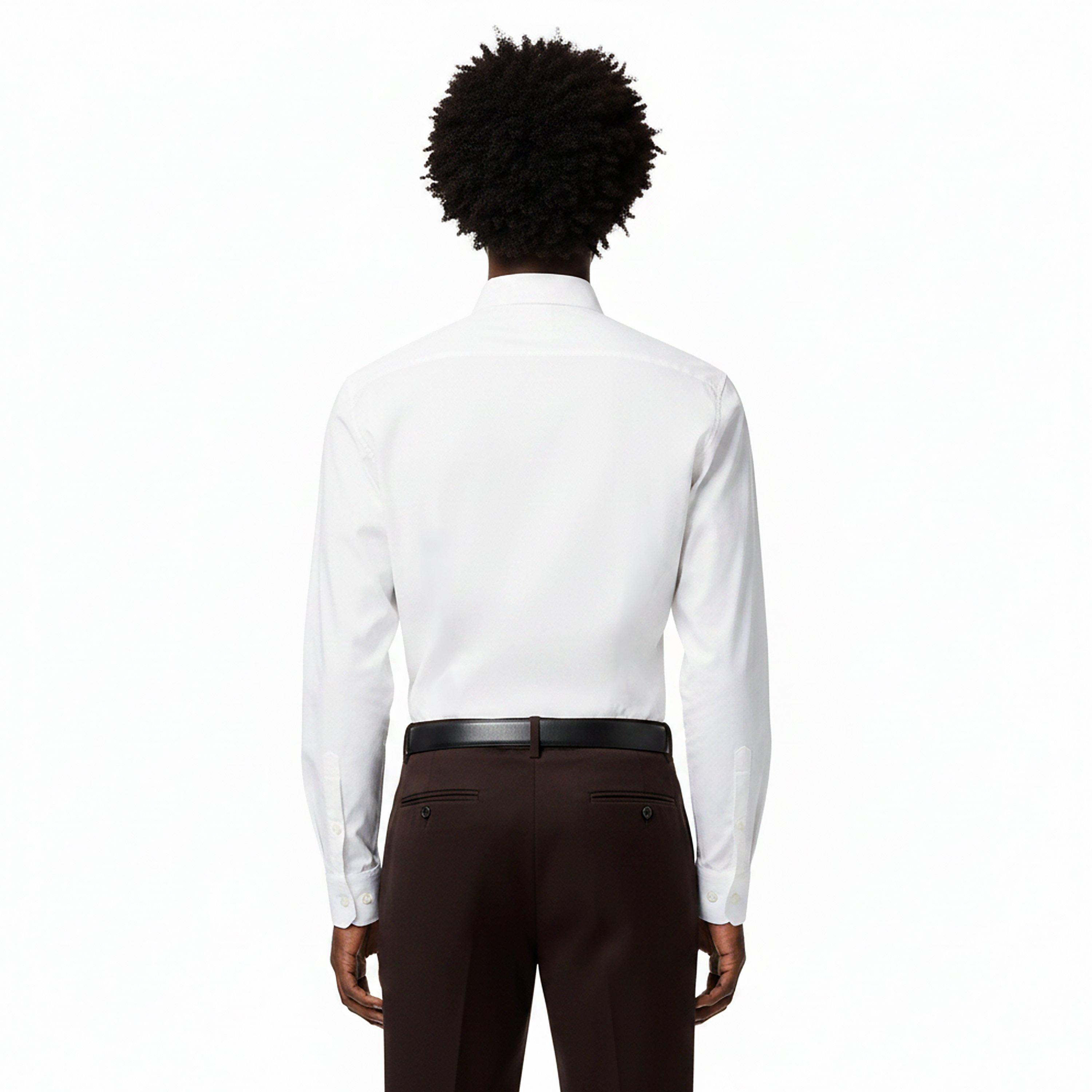 Open White 199 - Hugo - Men's Long Sleeve Plain Shirt - 4