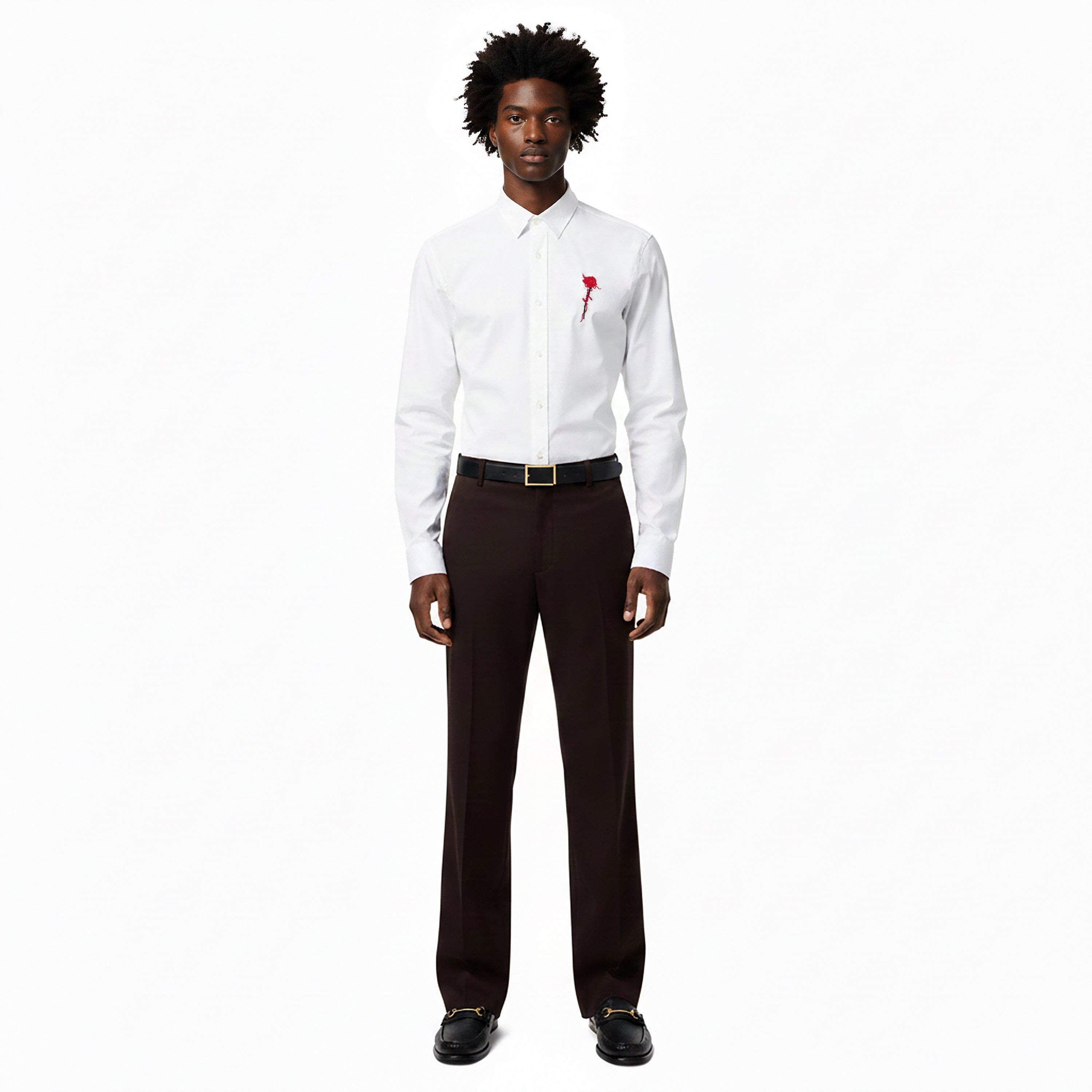 Open White 199 - Hugo - Men's Long Sleeve Plain Shirt - 6