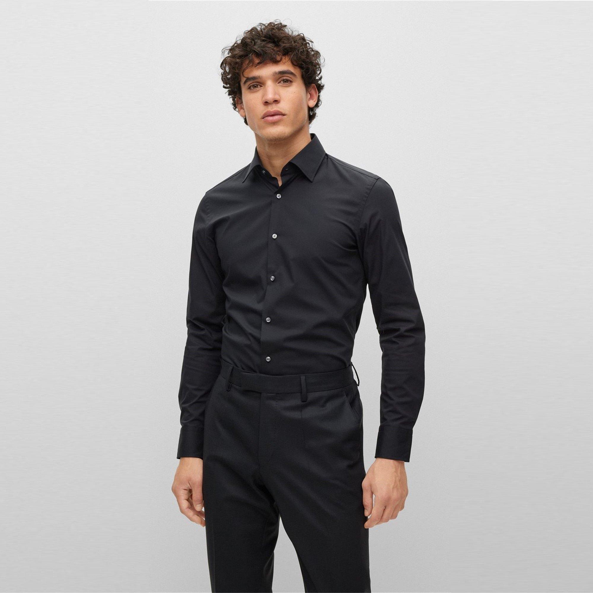 Black - Boss - H-Hank-Kent-C1-214 10219212 01 Oxford Shirt Mens - 2