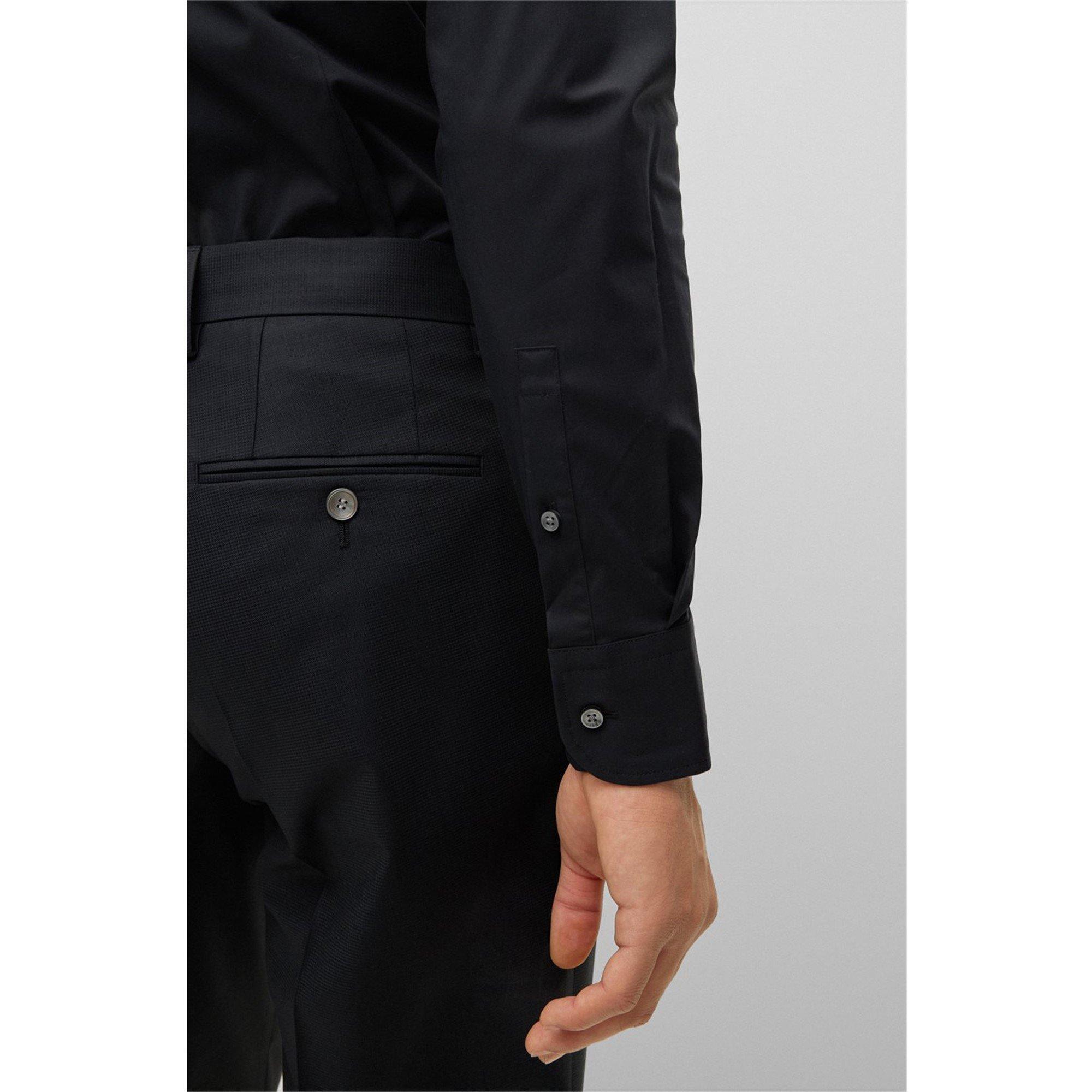 Black - Boss - H-Hank-Kent-C1-214 10219212 01 Oxford Shirt Mens - 4