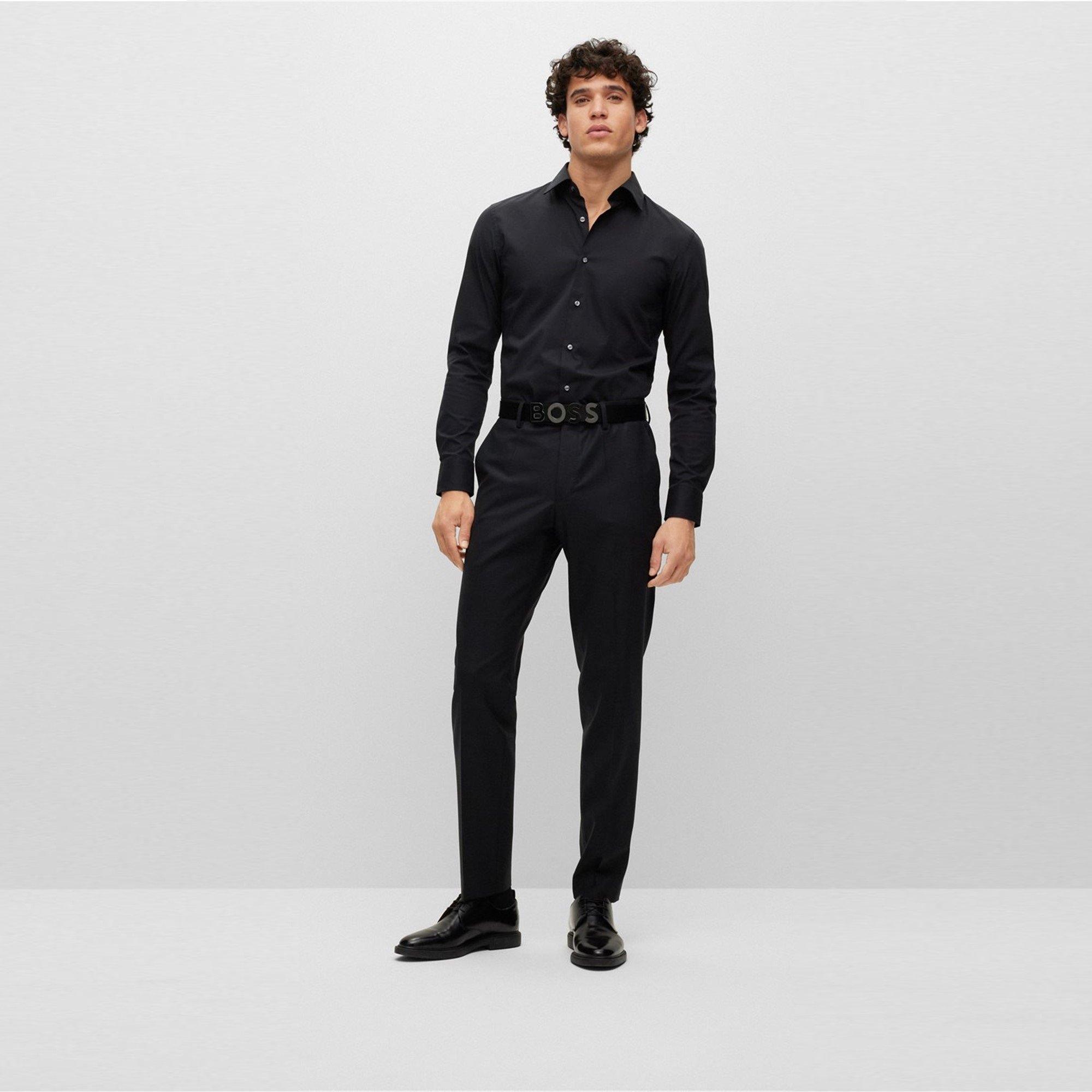 Black - Boss - H-Hank-Kent-C1-214 10219212 01 Oxford Shirt Mens - 6