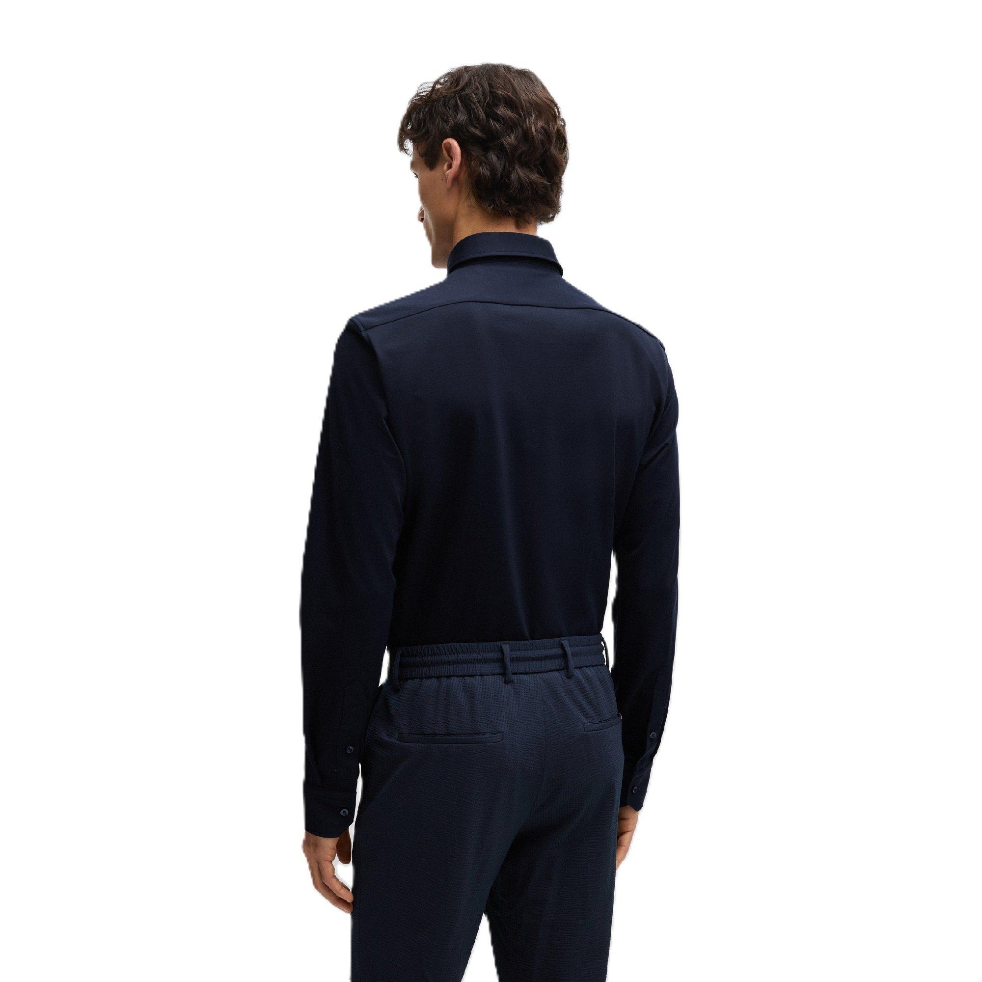 Blue - Boss - Men's Long Sleeve Oxford Shirt - 2