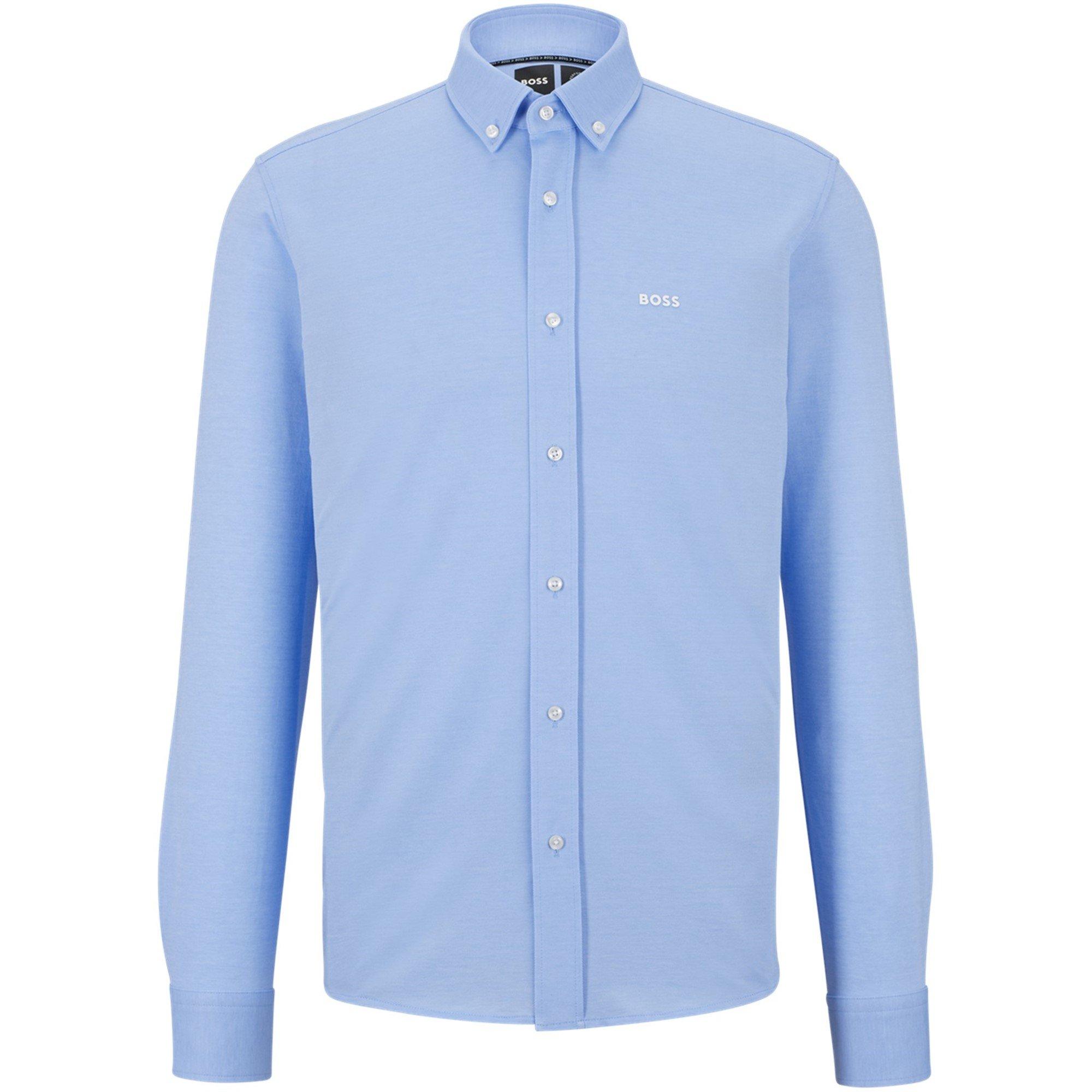Boss Men's Long Sleeve Oxford Shirt - Blue - 15.7 inch