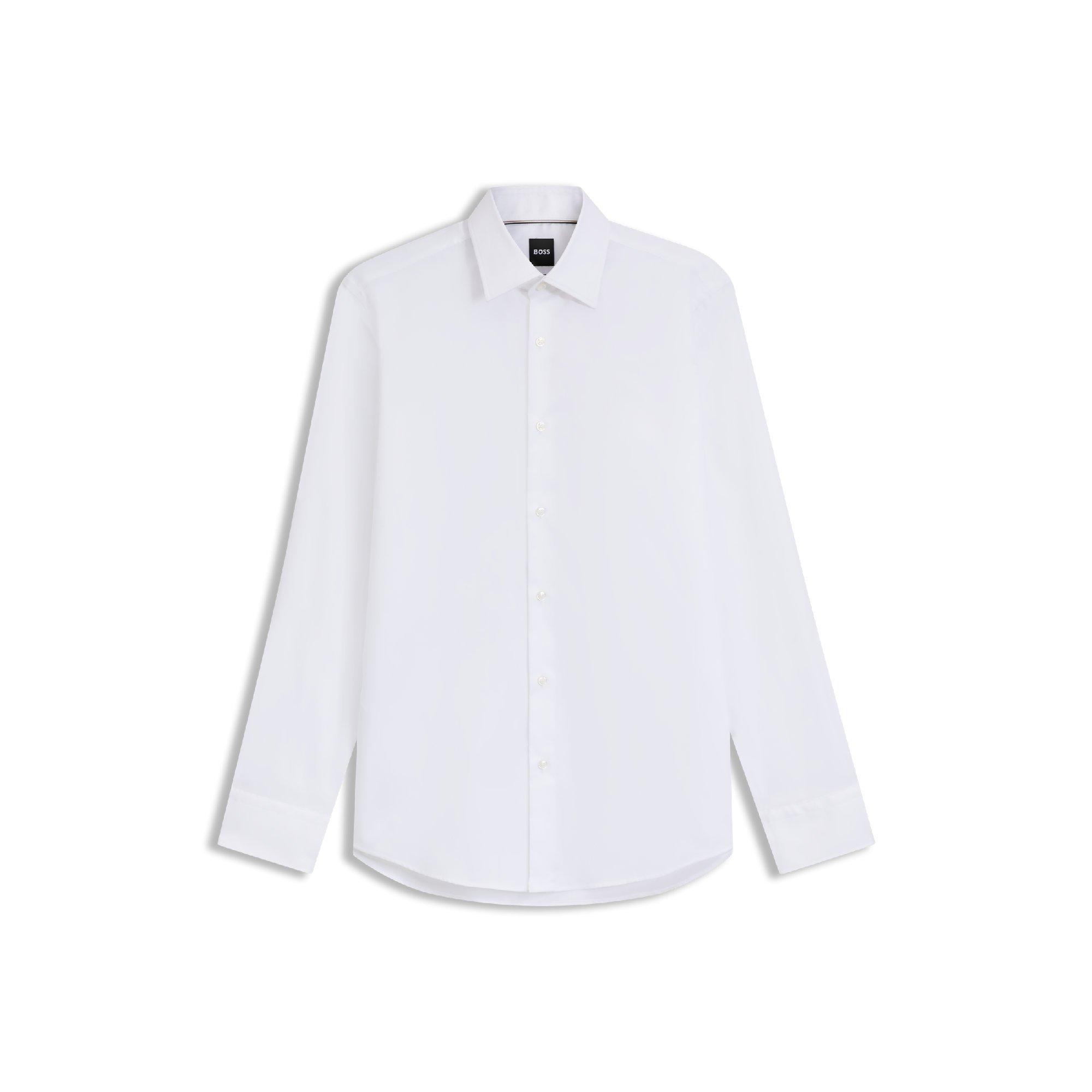 White - Boss - Men's H Joe Kent Long Sleeve Oxford Shirt - 4