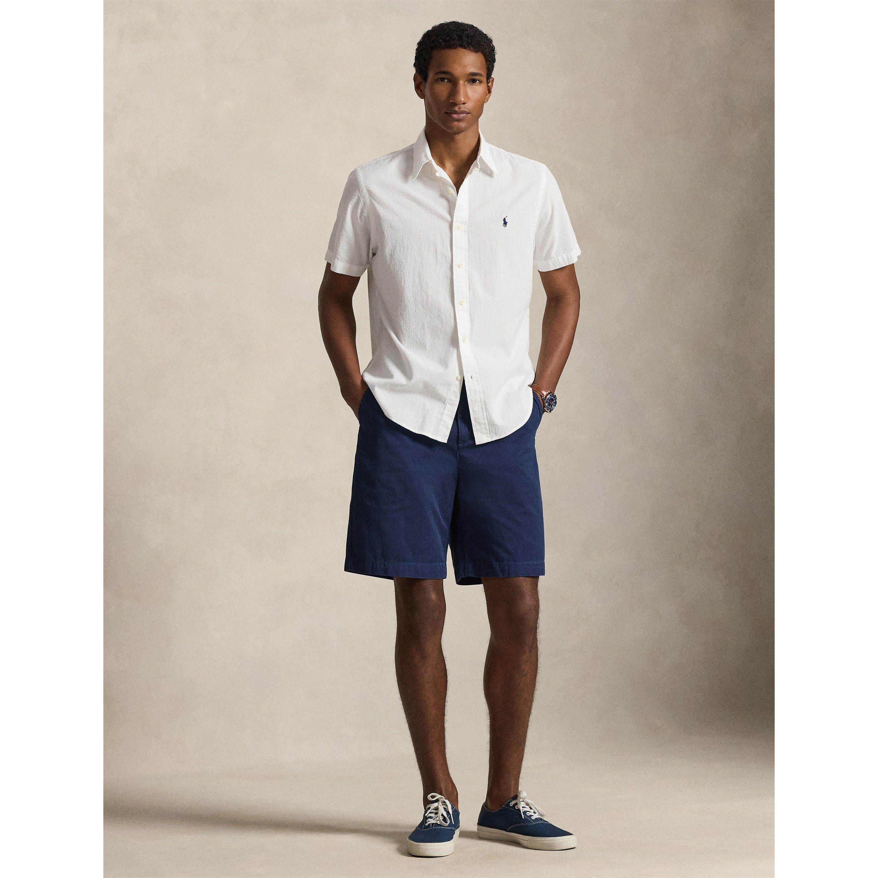 A431 RALPH LAUREN ブラウス シャツ ギャザー キーネック S Polo Ralph Lauren Seersucker Shirt | Cruise Fashion