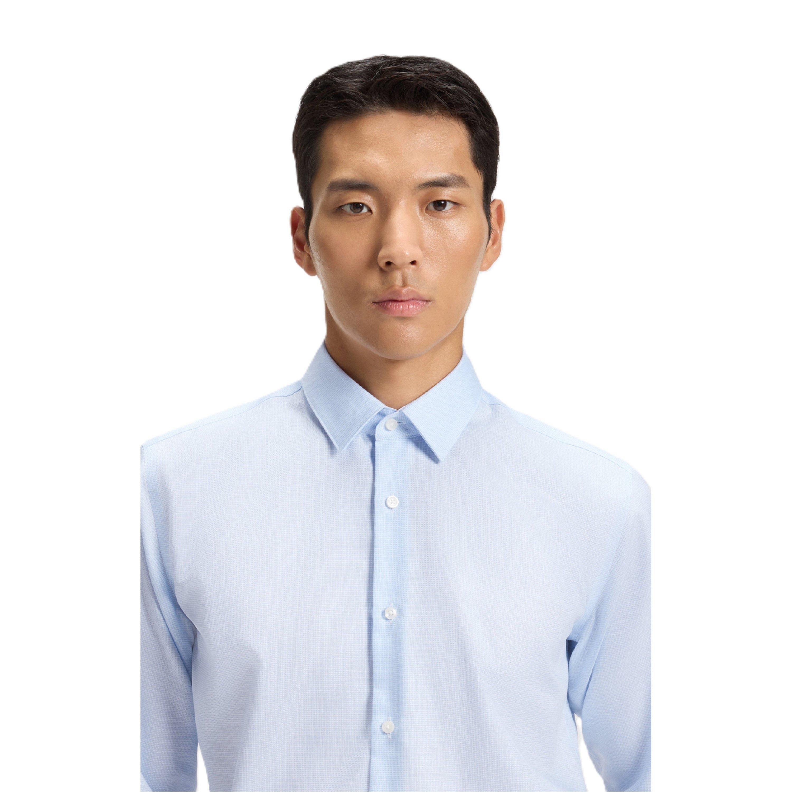 Blue - Boss - Men's P Hank S Kent Long Sleeve Oxford Shirt - 3