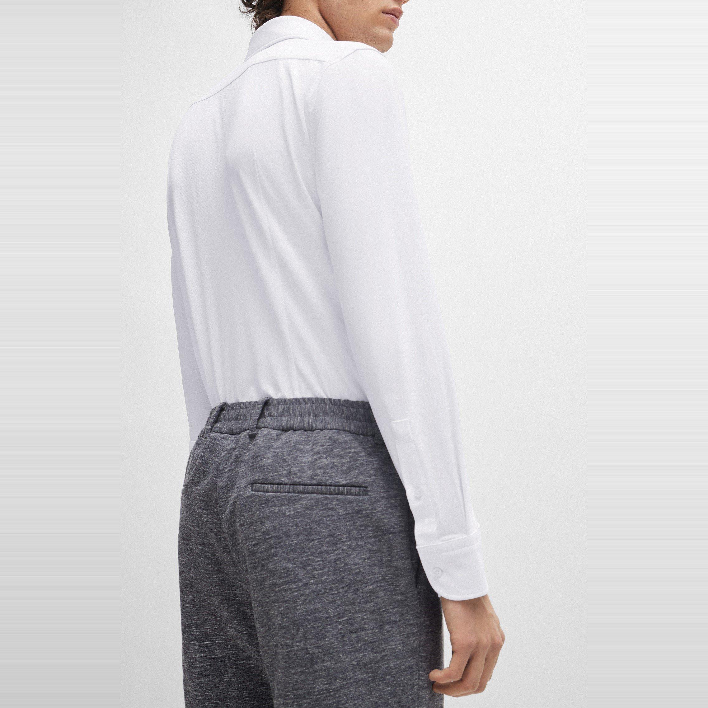 White - Boss - P-Hank-Kent-C1-222 10225157 02 Oxford Shirt Mens - 4