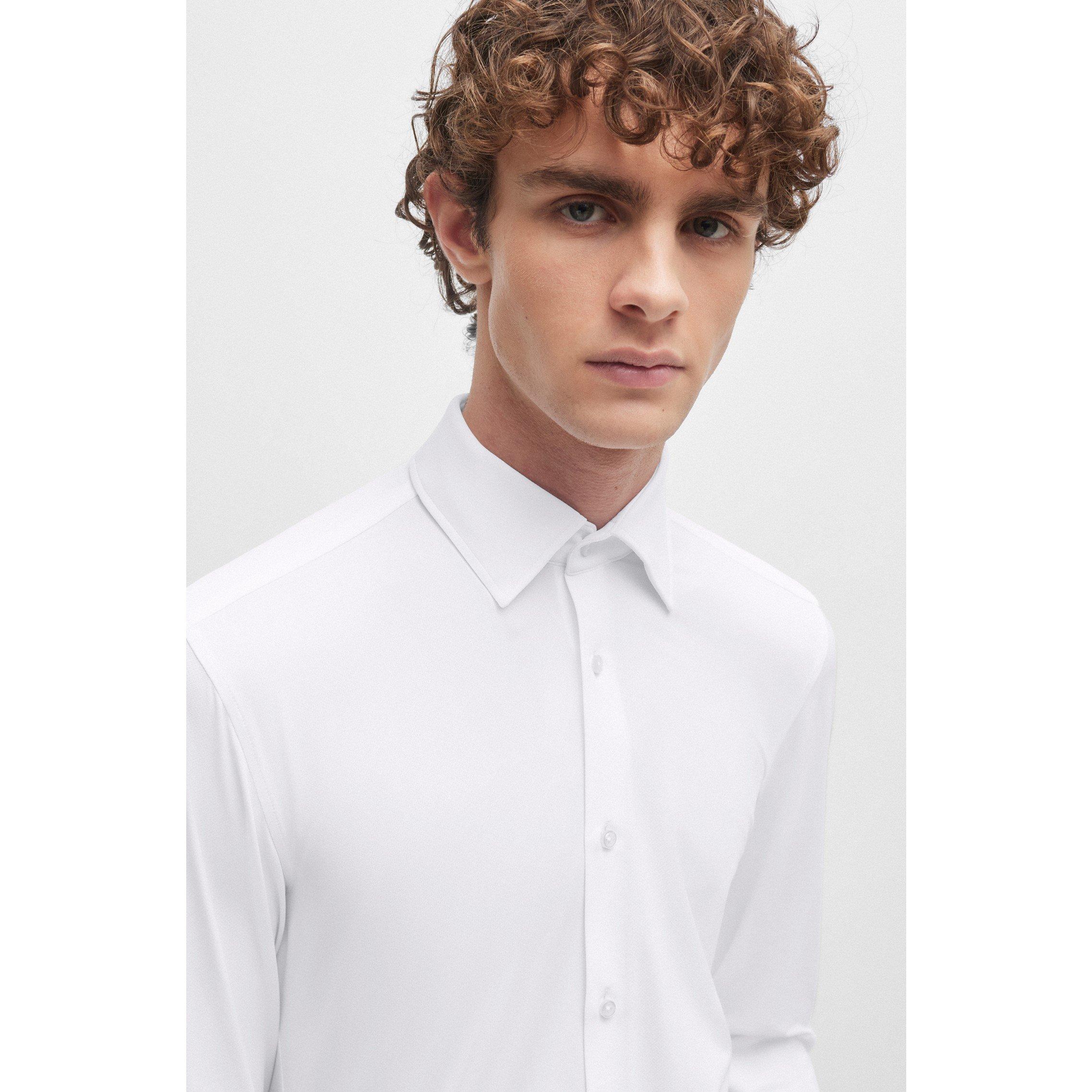 White - Boss - P-Hank-Kent-C1-222 10225157 02 Oxford Shirt Mens - 5