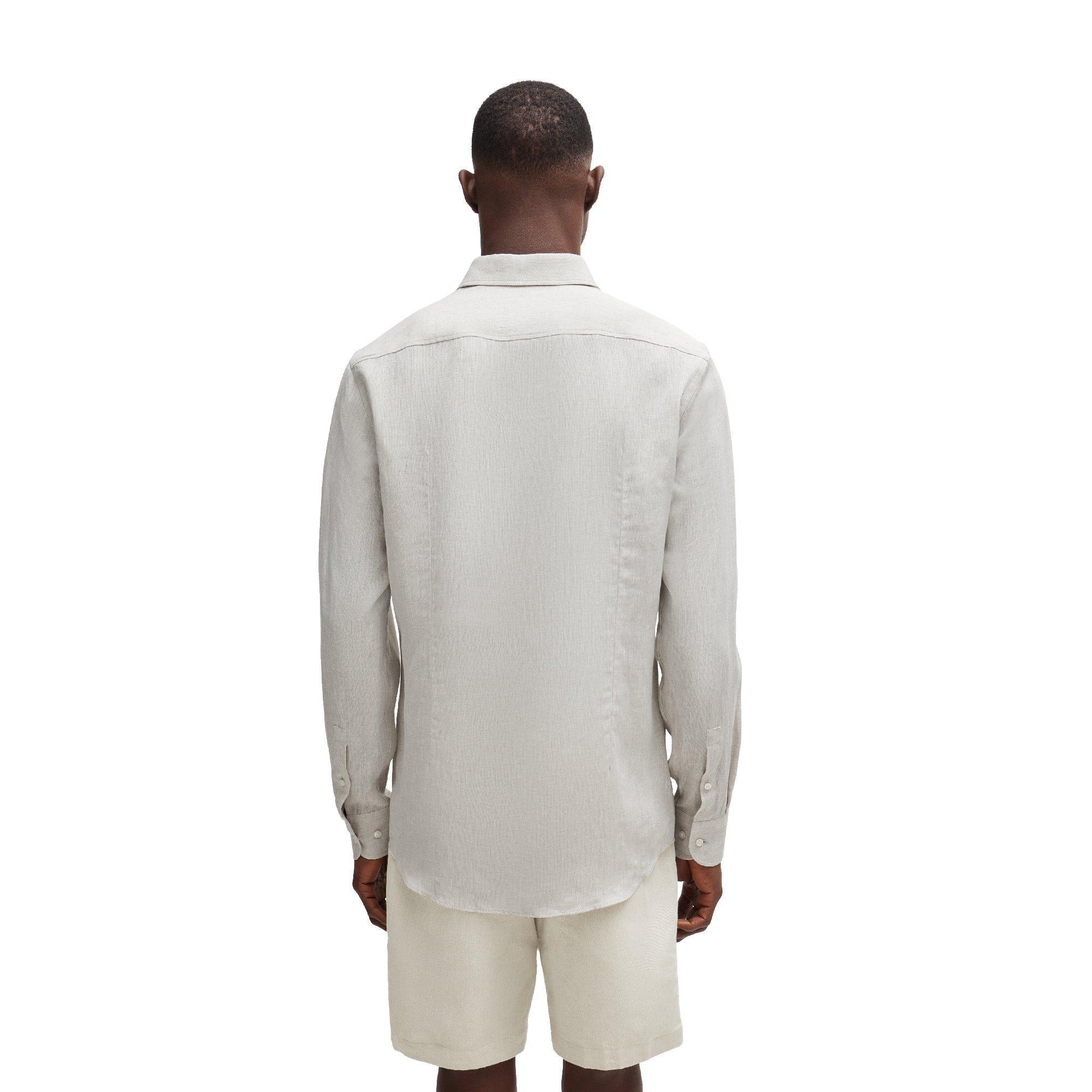 Beige - Boss - H-Hank-Spread-C1-222 10245742 Oxford Shirt Mens - 2