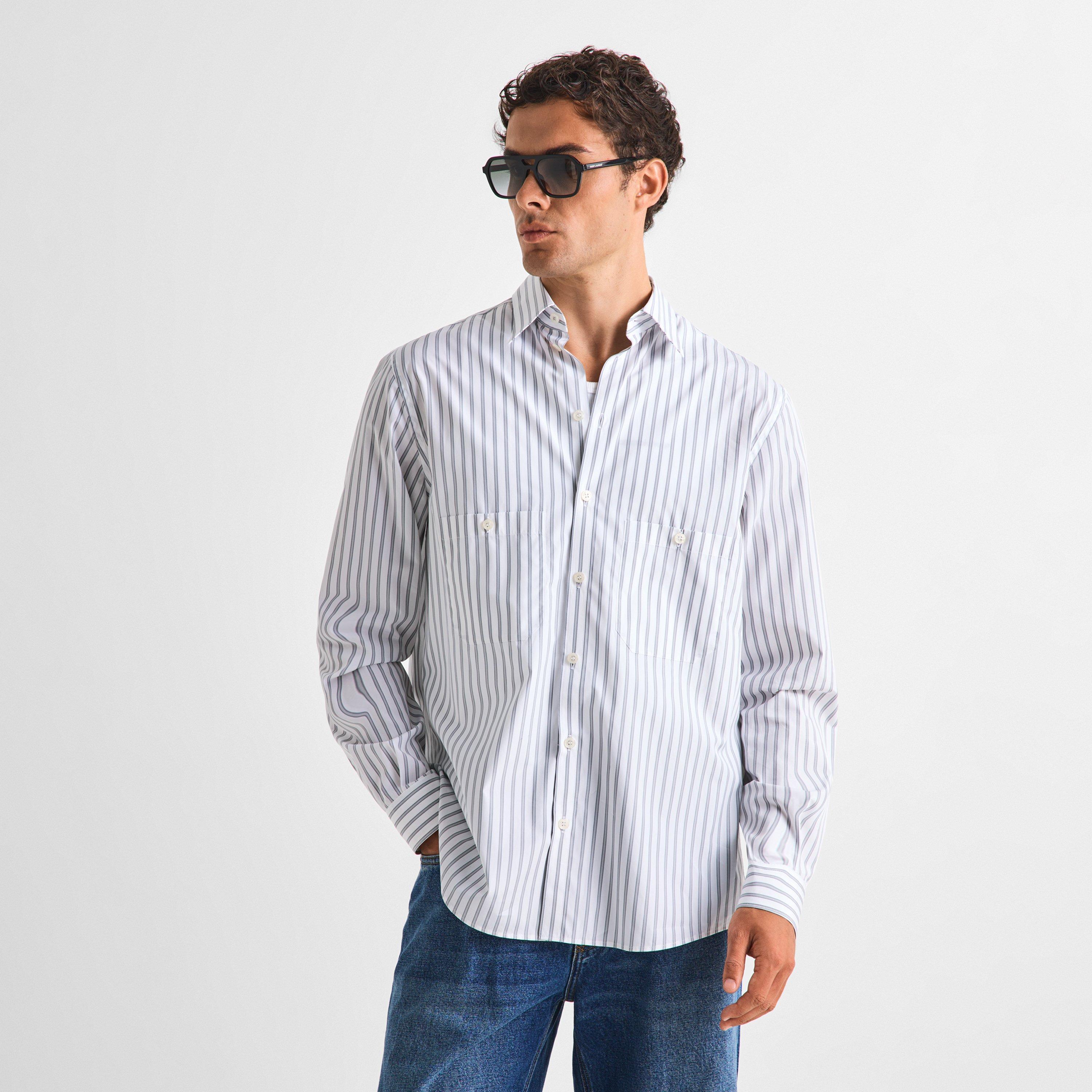 White - Dolce and Gabbana - DG Shr Strpe LSShirt Sn61 - 3