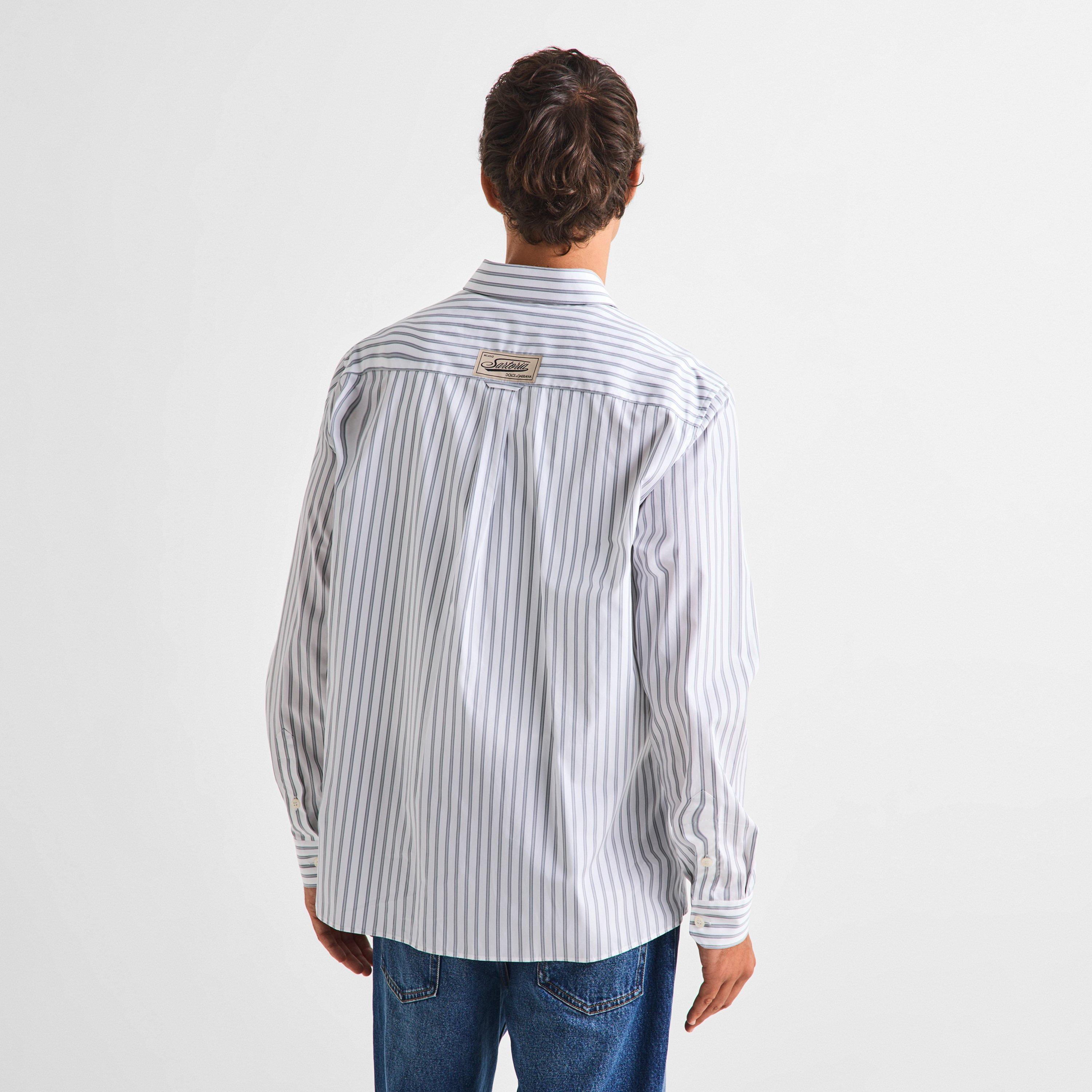 White - Dolce and Gabbana - DG Shr Strpe LSShirt Sn61 - 4