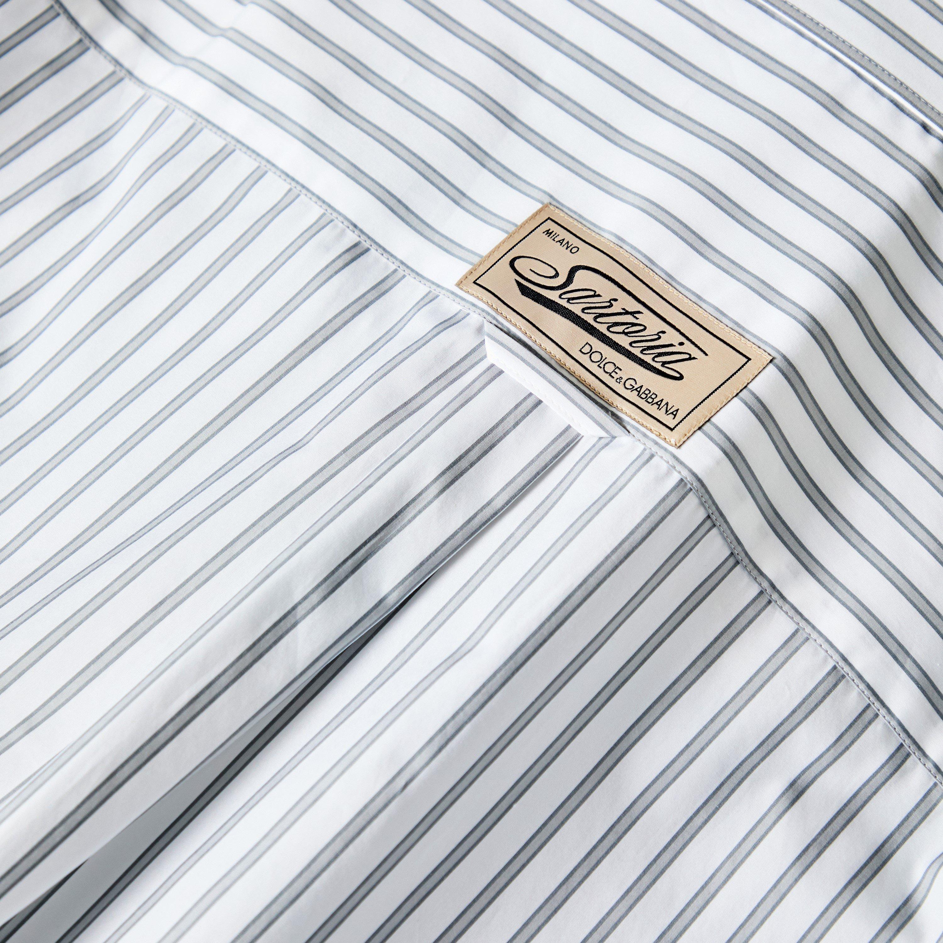 White - Dolce and Gabbana - DG Shr Strpe LSShirt Sn61 - 3