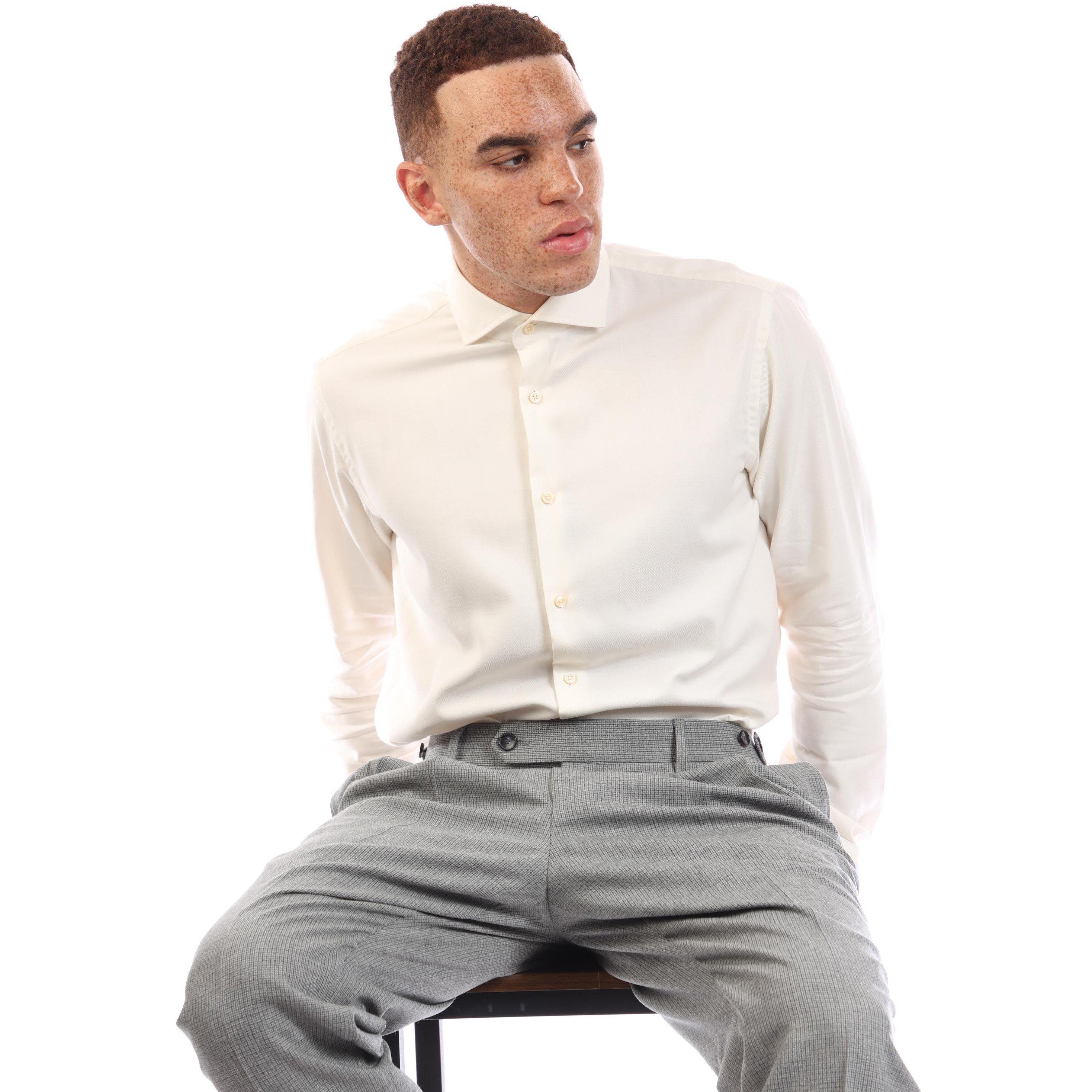 White - Boss - H-Joe-Spread-C1-222 10264874 0 Oxford Shirt Mens - 4