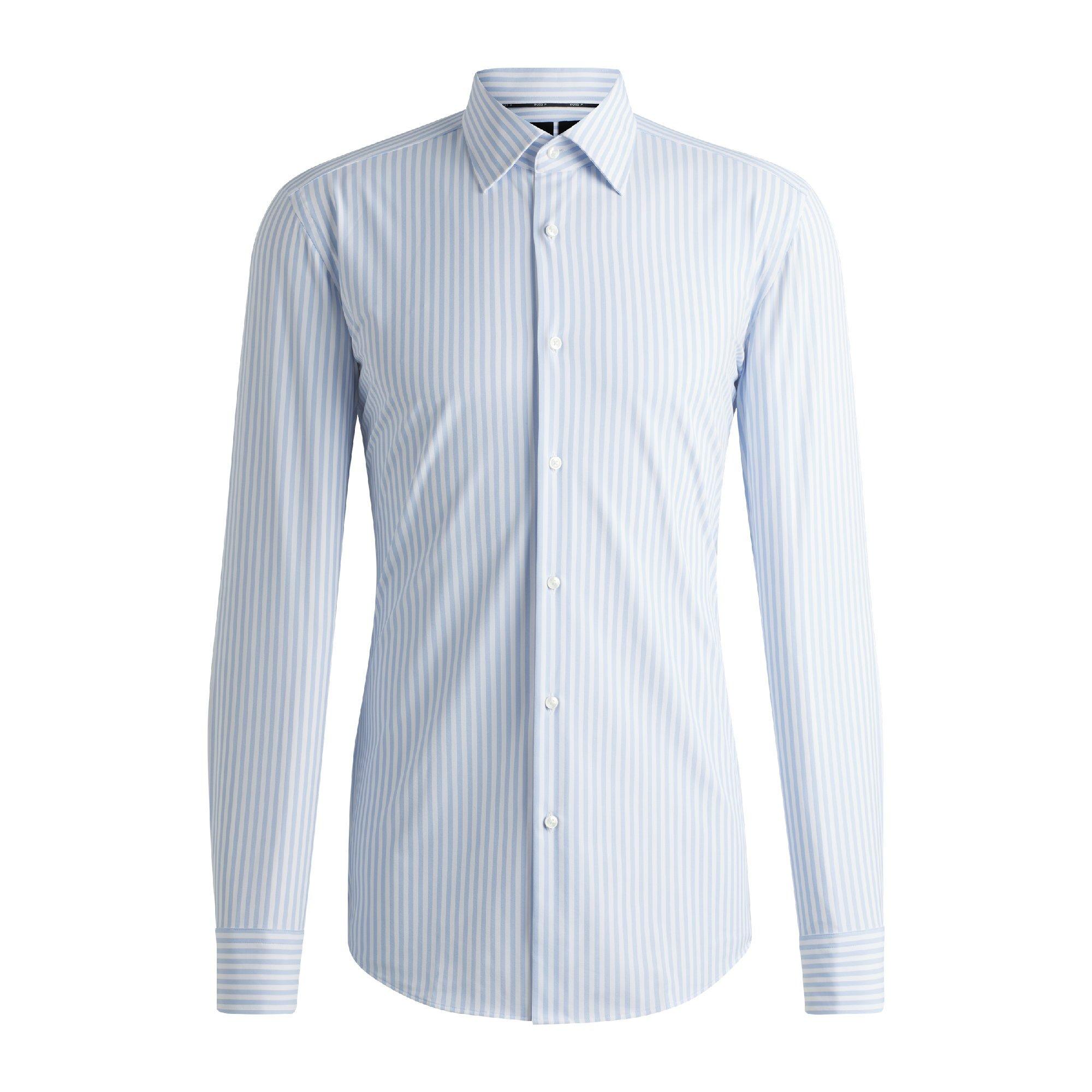 Boss Men's P Hank Kent Long Sleeve Oxford Shirt - Blue - 15.5 inch