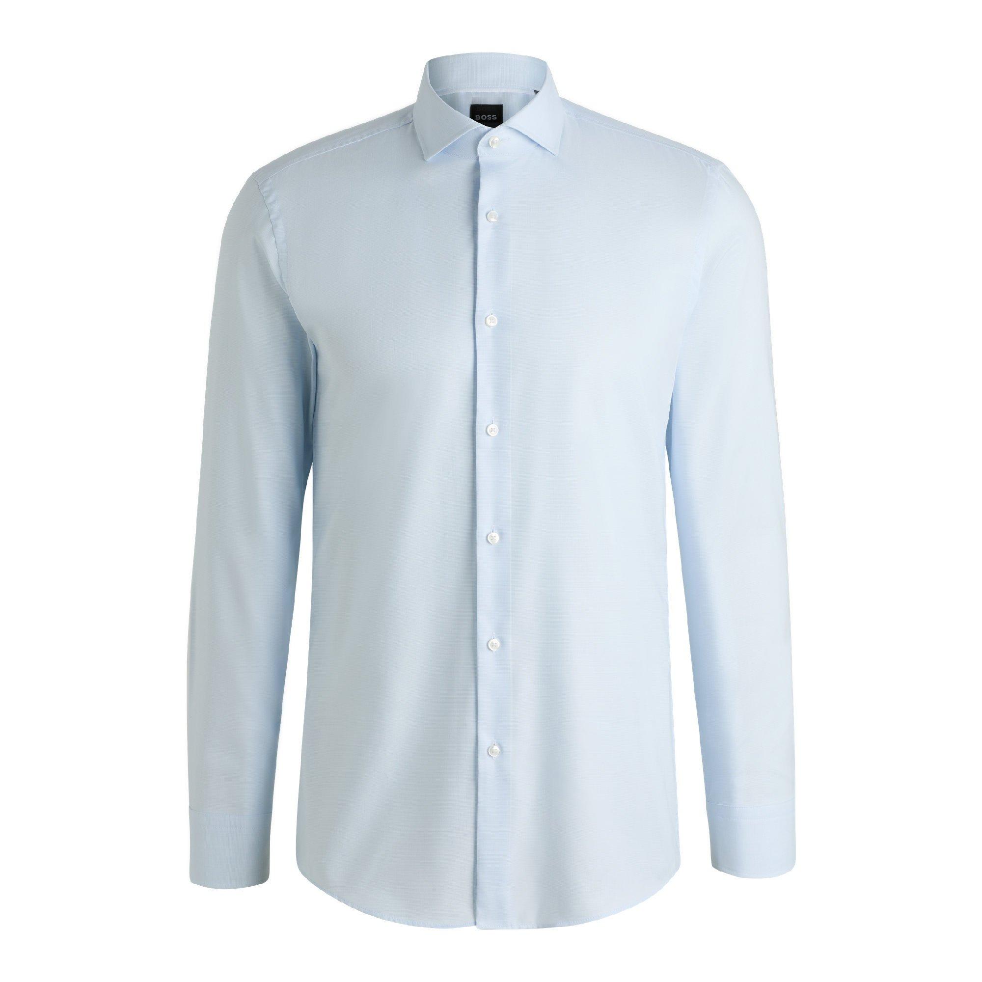 Blue - Boss - H-Hank-Spread-C1-222 10270693 Oxford Shirt Mens - 4