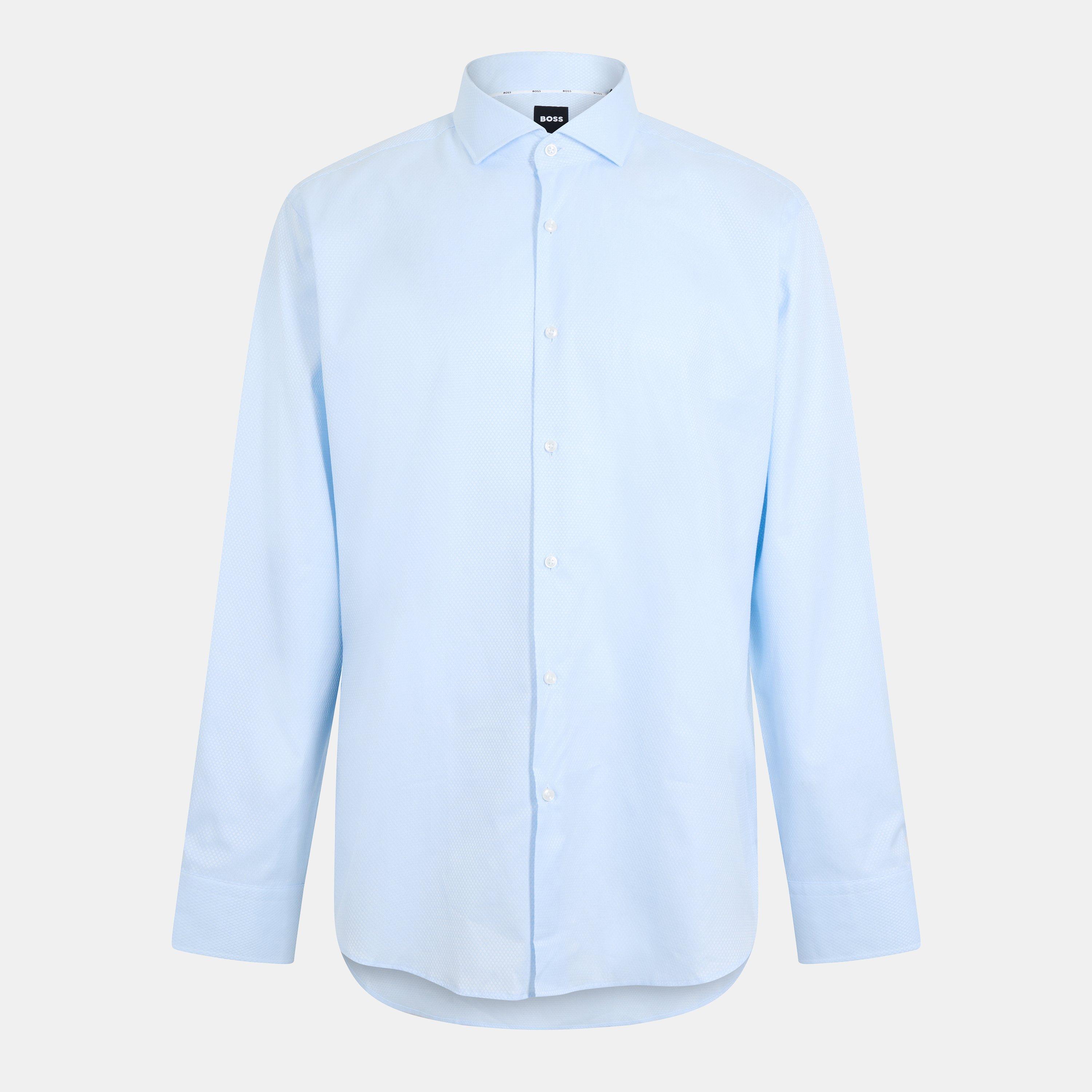 Blue - Boss - Men's Long Sleeve Oxford Shirt - 1