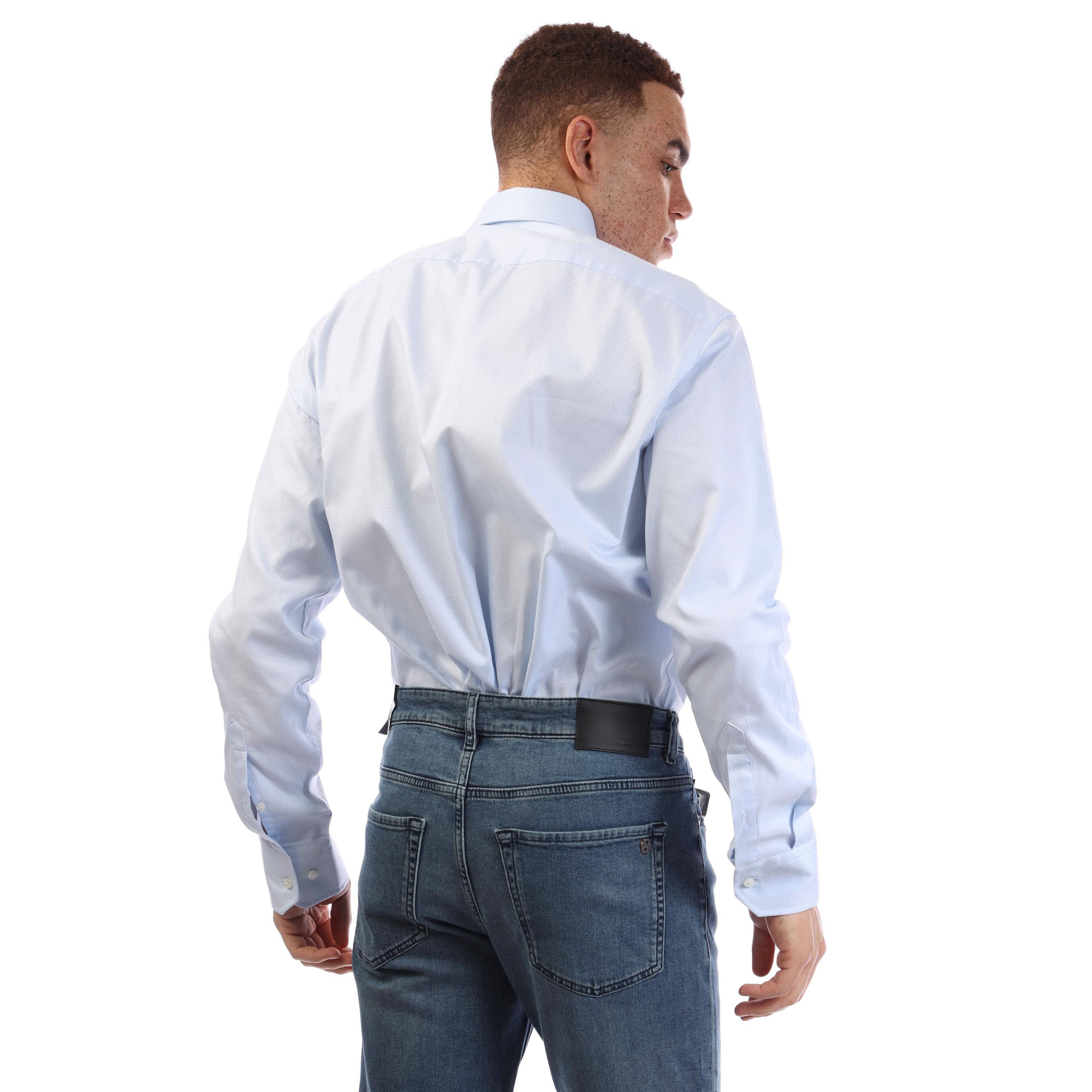 Blue - Boss - H-Joe-Spread-C1-222 10270629 0 Oxford Shirt Mens - 4