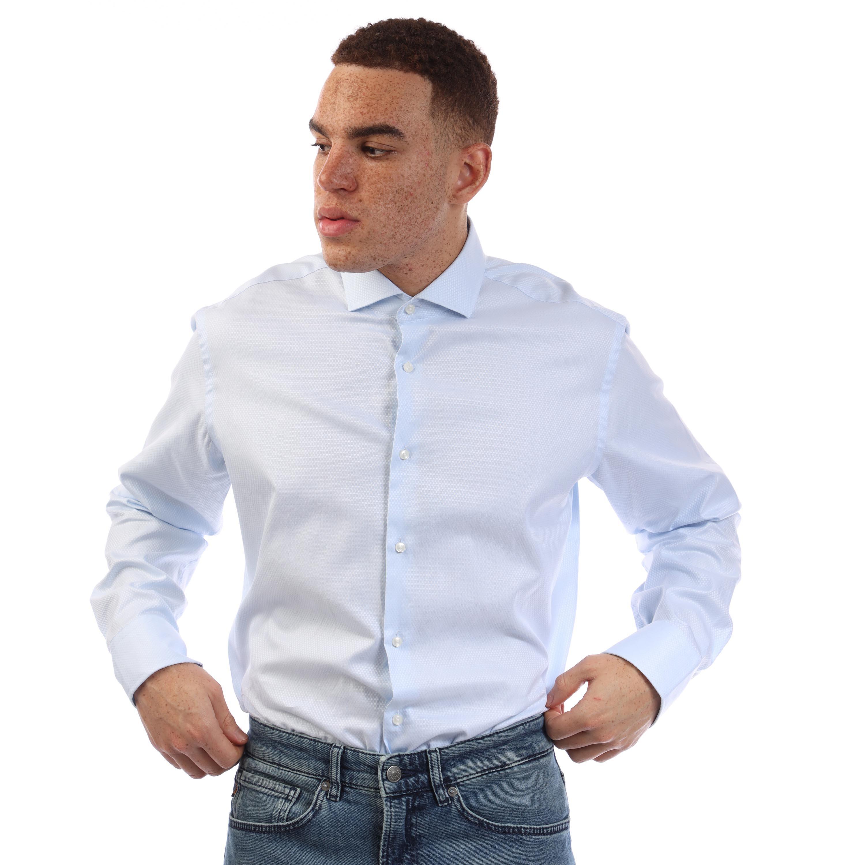 Blue - Boss - H-Joe-Spread-C1-222 10270629 0 Oxford Shirt Mens - 5