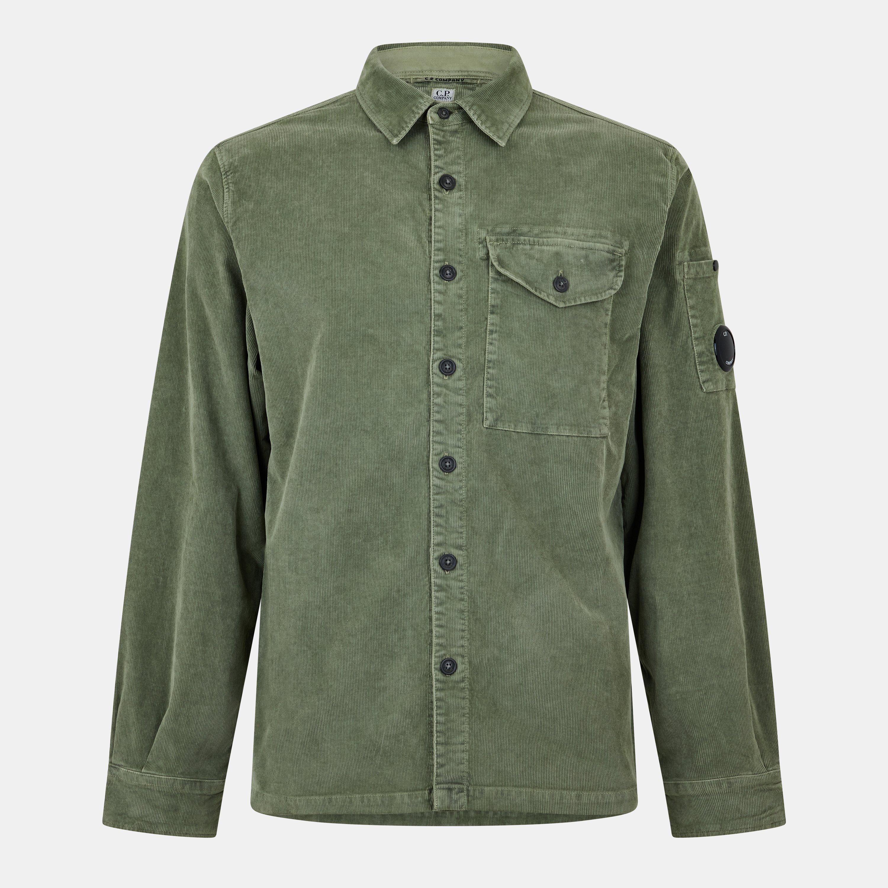 CP Company Men's Lens Cord Long Sleeve Plain Shirt | Cruise Fashion