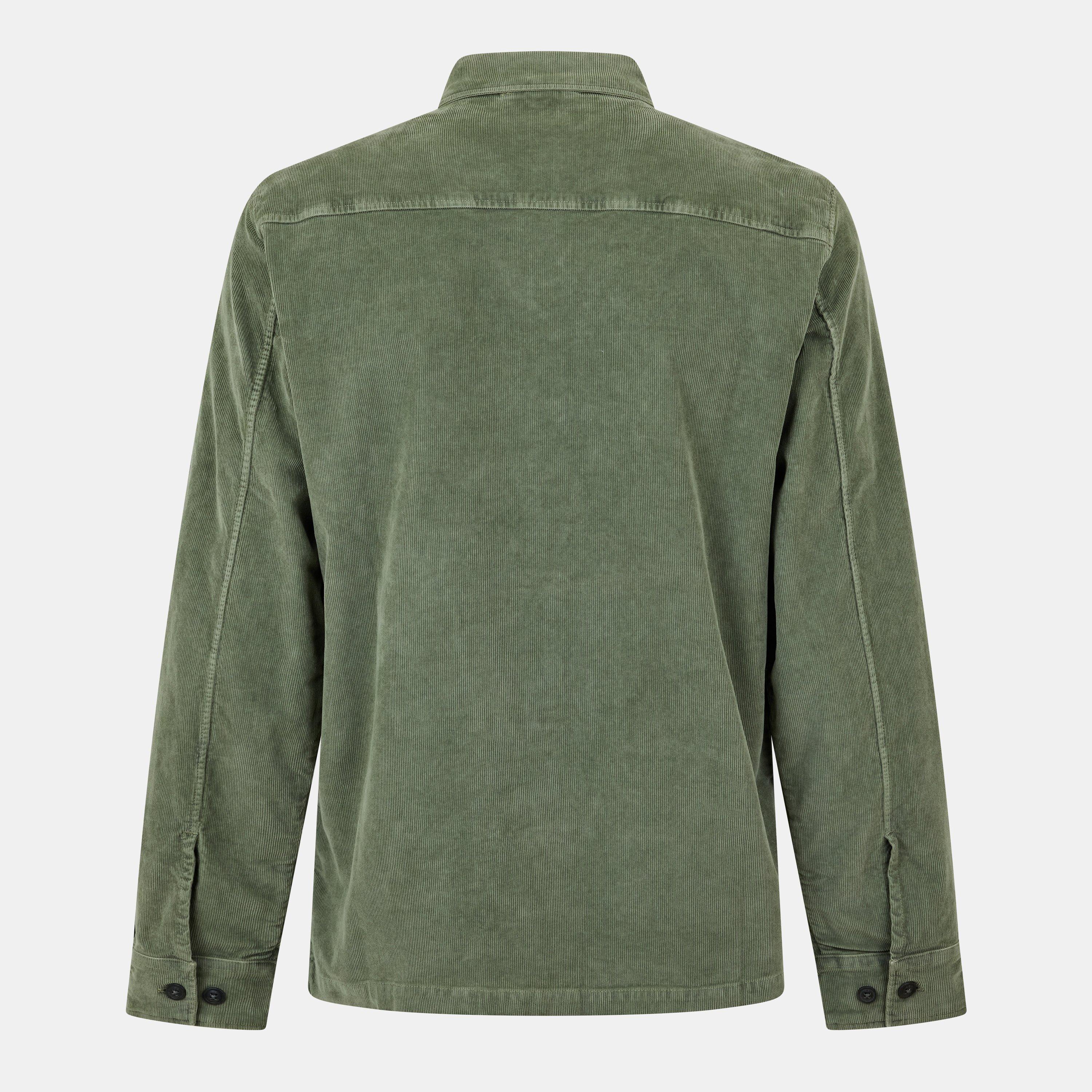 Seagrass 612 - CP Company - Men's Lens Cord Long Sleeve Plain Shirt - 2