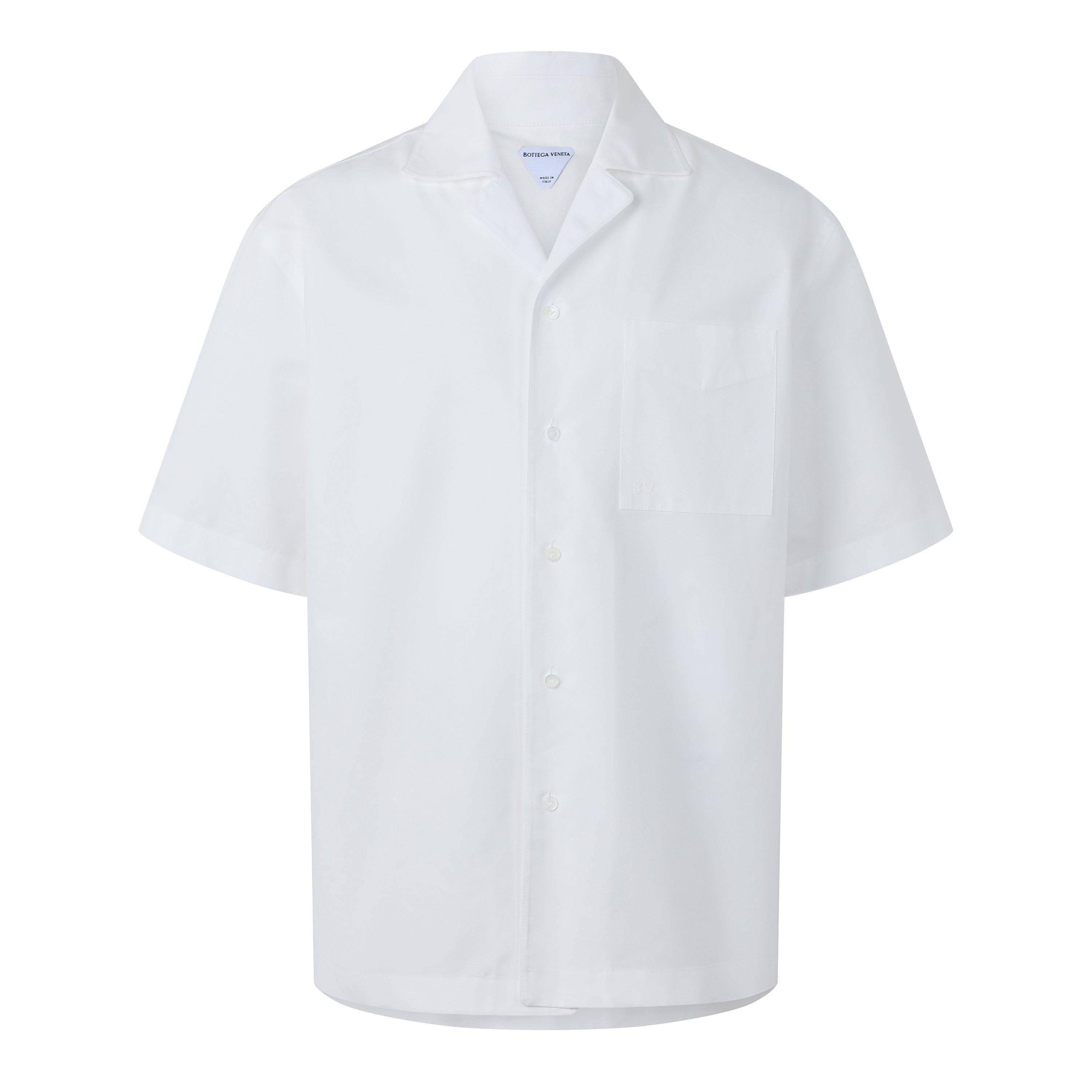White - Bottega Veneta - Men's Short Sleeve Plain Shirt - 1
