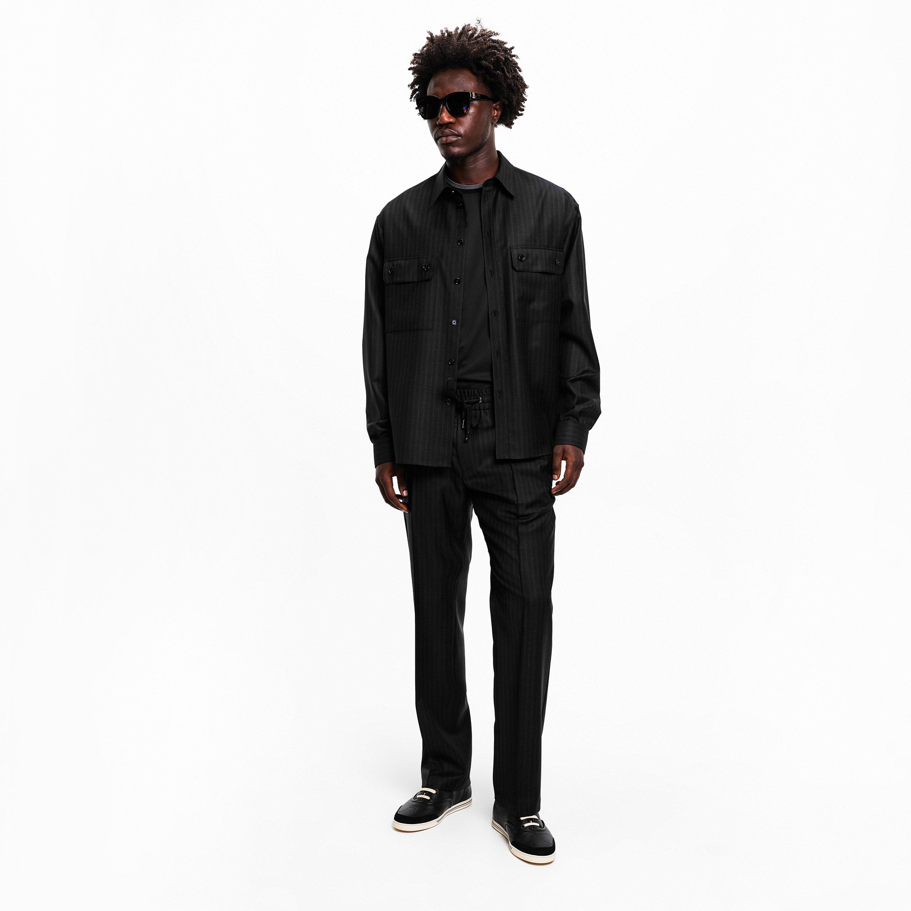 Black - Dolce and Gabbana - Men's Long Sleeve Patterned Shirt - 6