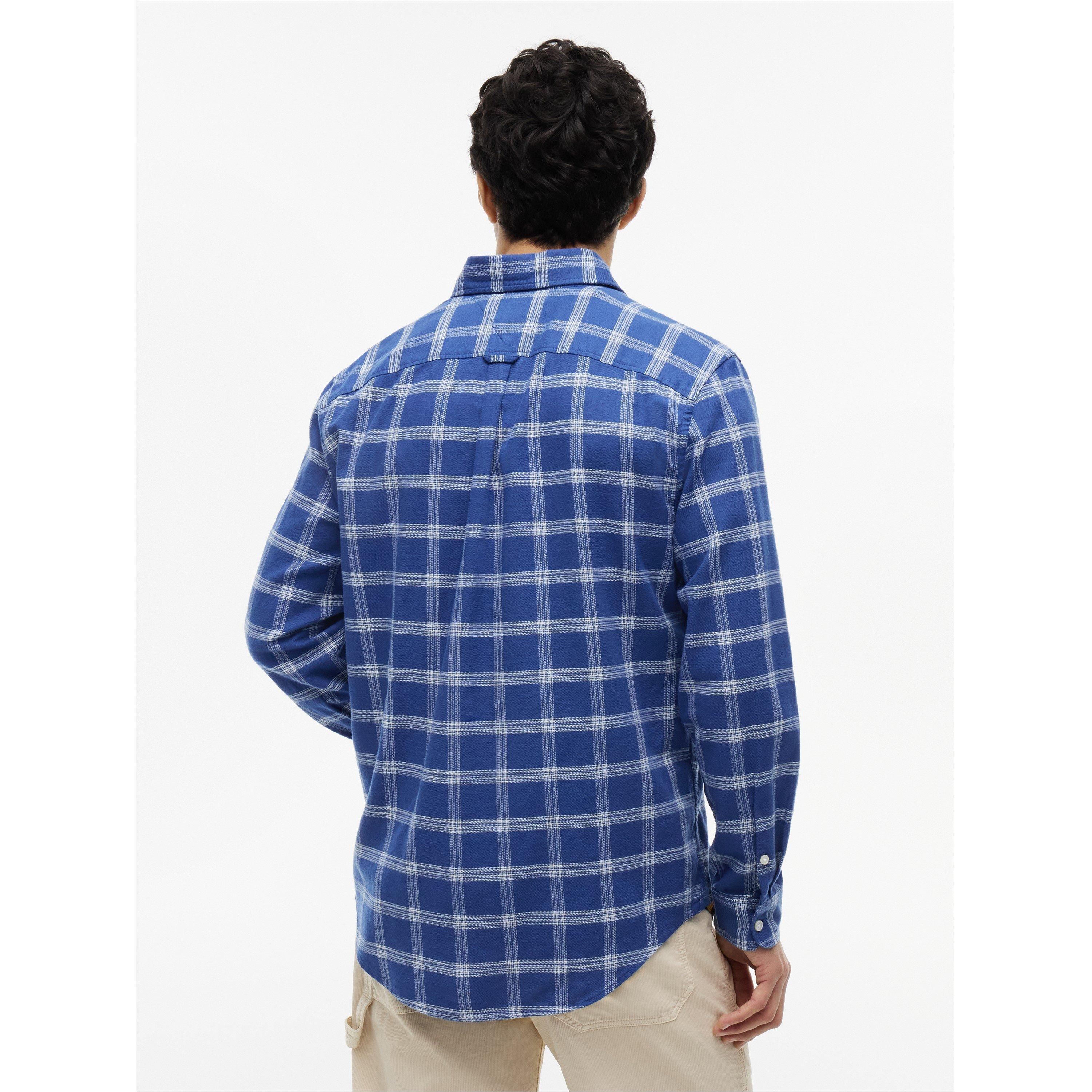 Blue Check - Tommy Jeans - Men's Long Sleeve Patterned Shirt - 5
