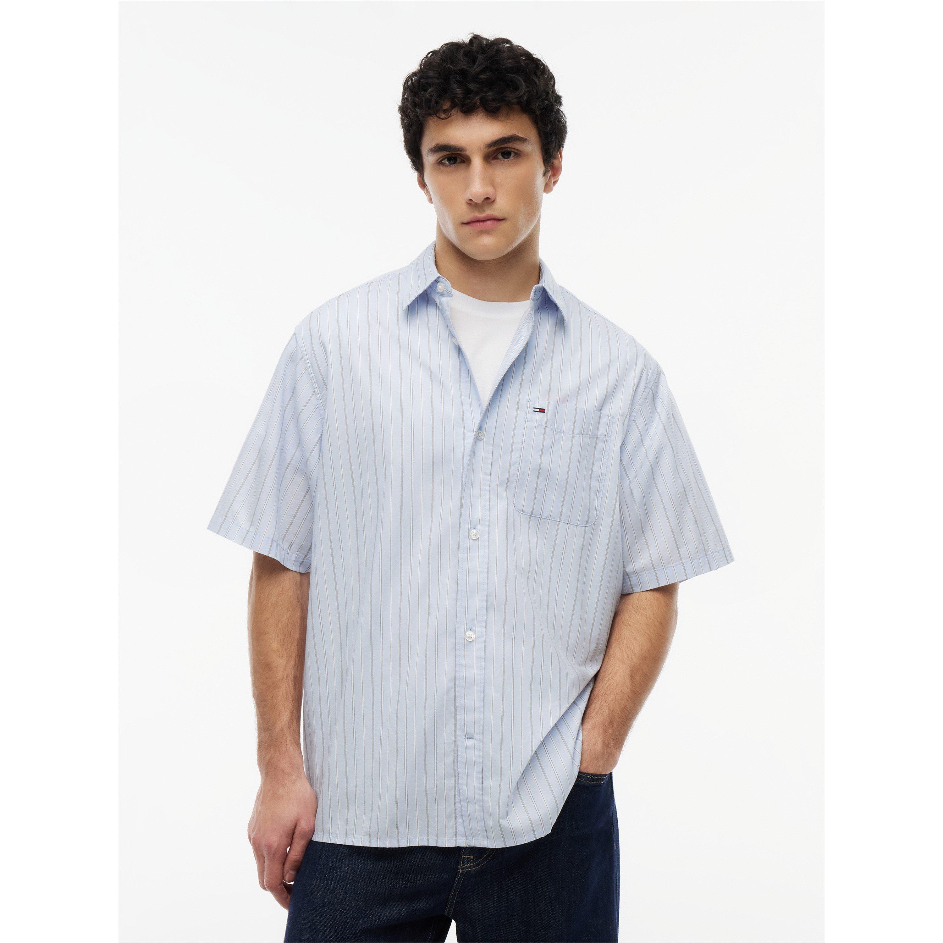Moonlght Stripe - Tommy Jeans - Men's Patterned Short Sleeve Shirt - 2
