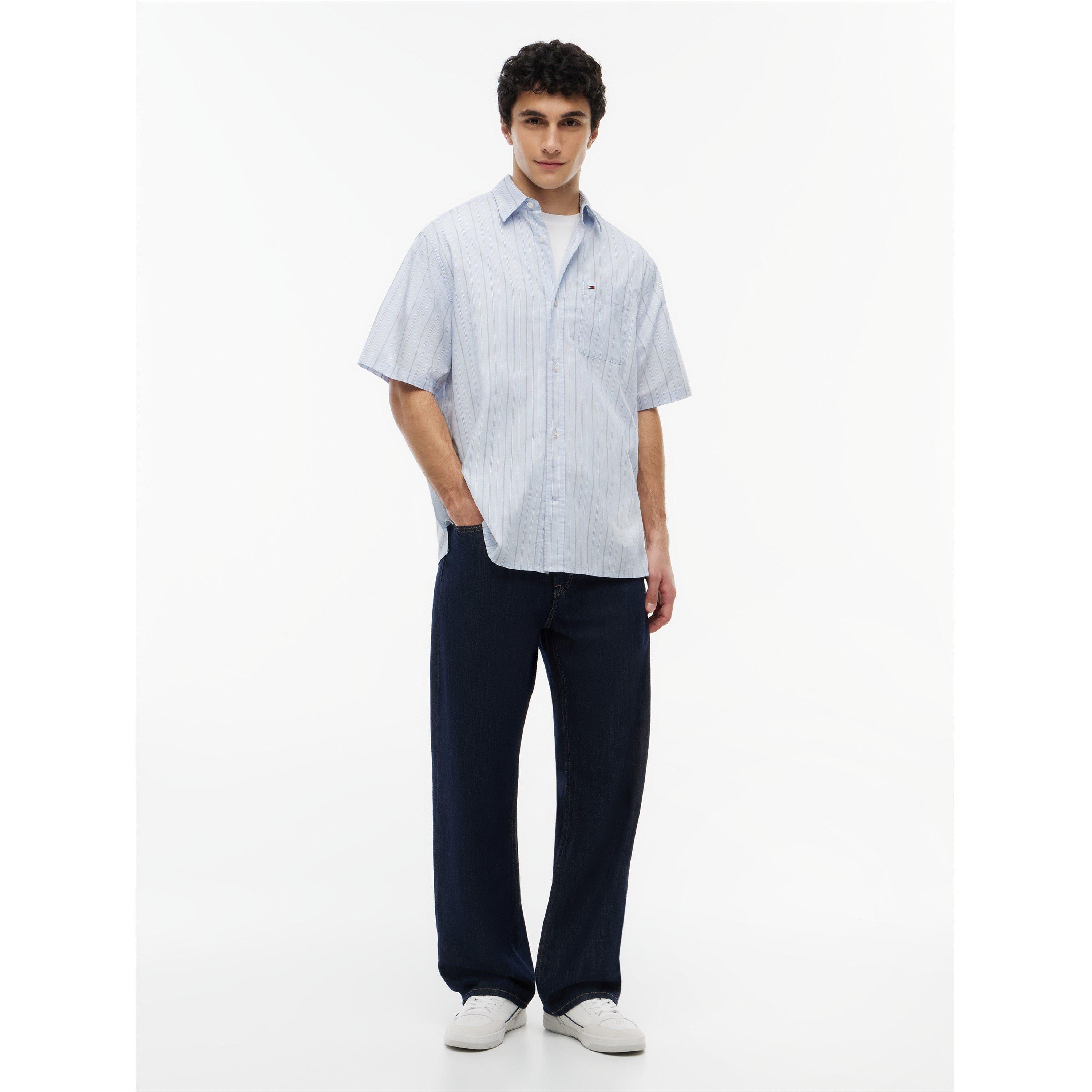 Moonlght Stripe - Tommy Jeans - Men's Patterned Short Sleeve Shirt - 3