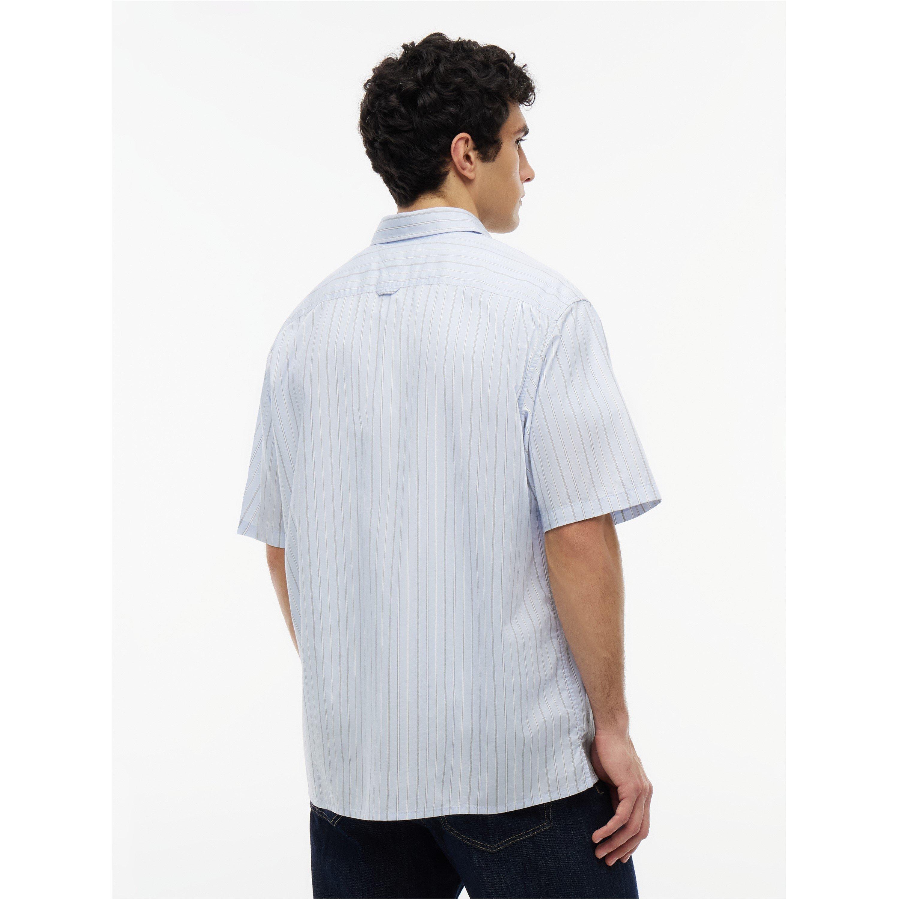 Moonlght Stripe - Tommy Jeans - Men's Patterned Short Sleeve Shirt - 5