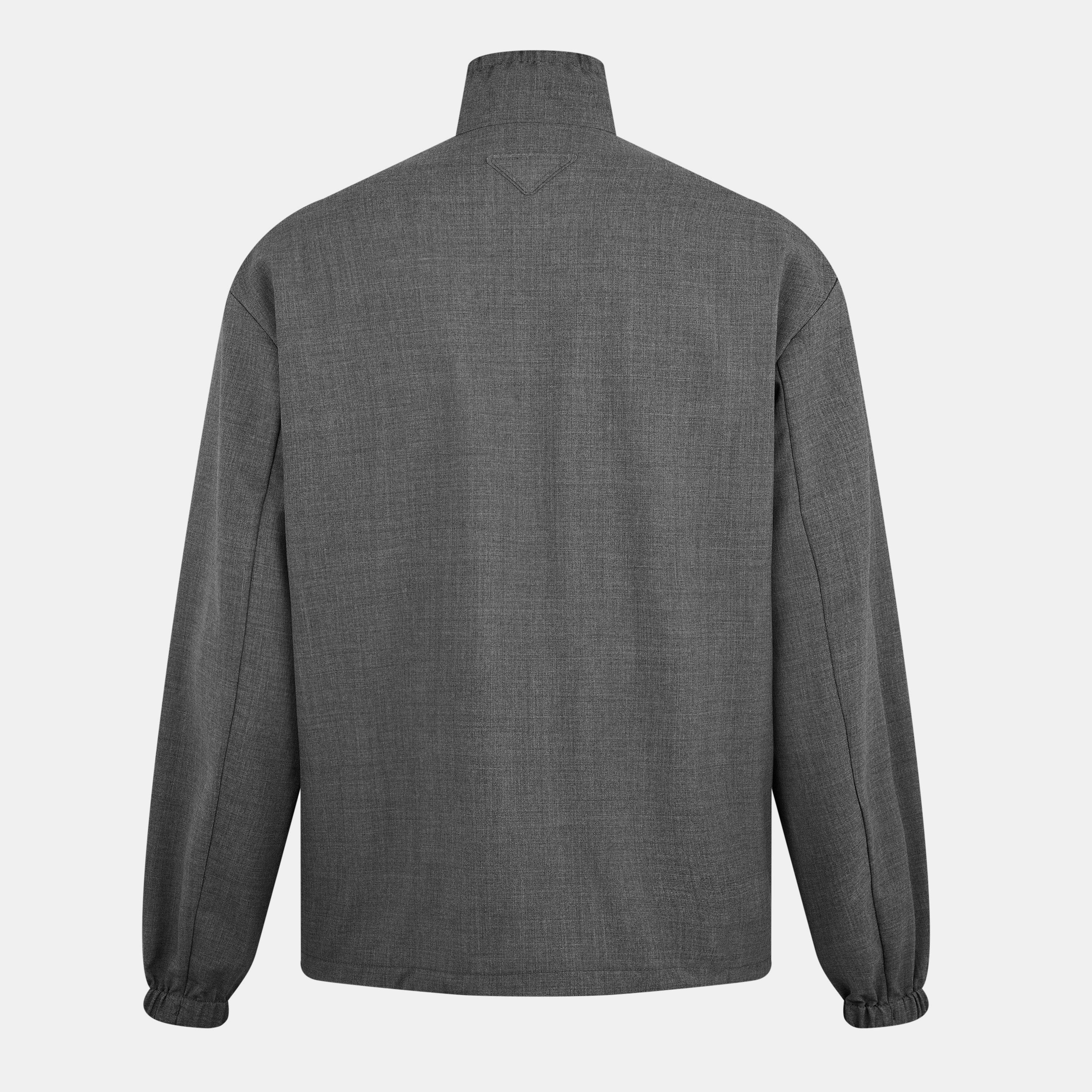 Grey - Prada - Wool Blouson Jacket - 2