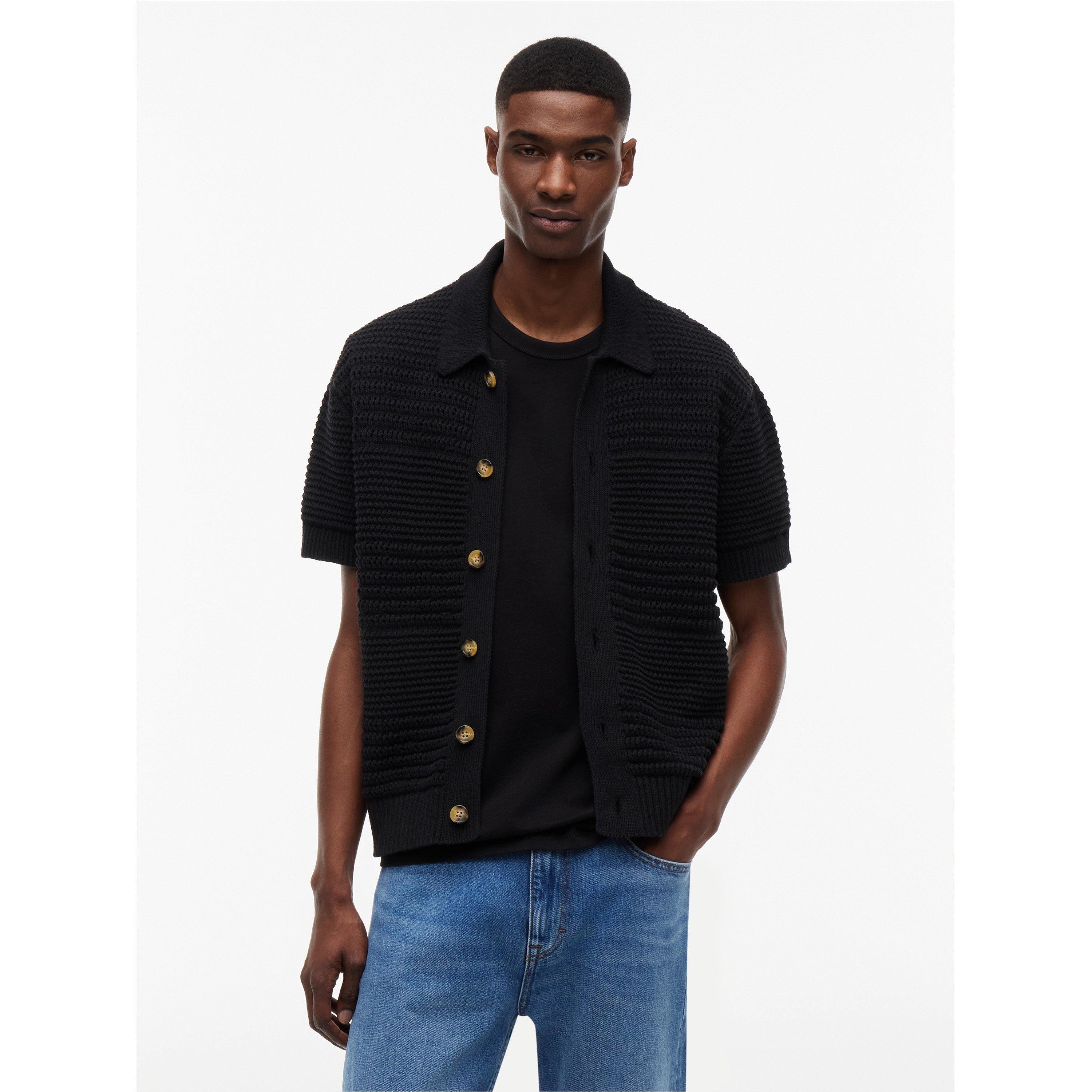 Black - Tommy Jeans - Men's Patterned Short Sleeve Shirt - 2