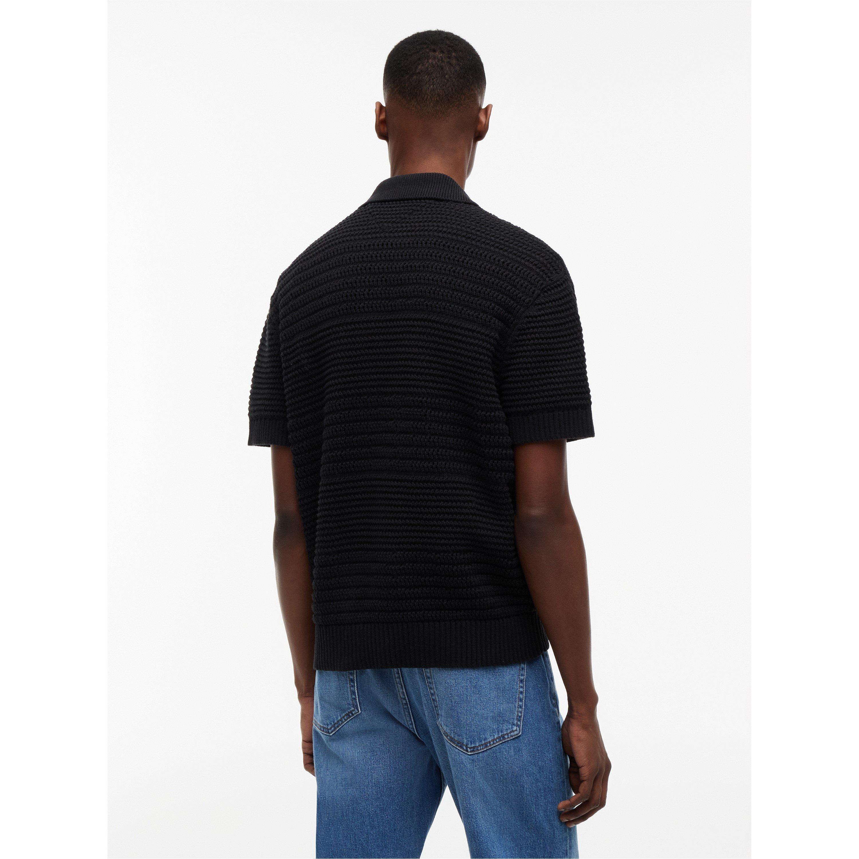 Black - Tommy Jeans - Men's Patterned Short Sleeve Shirt - 5