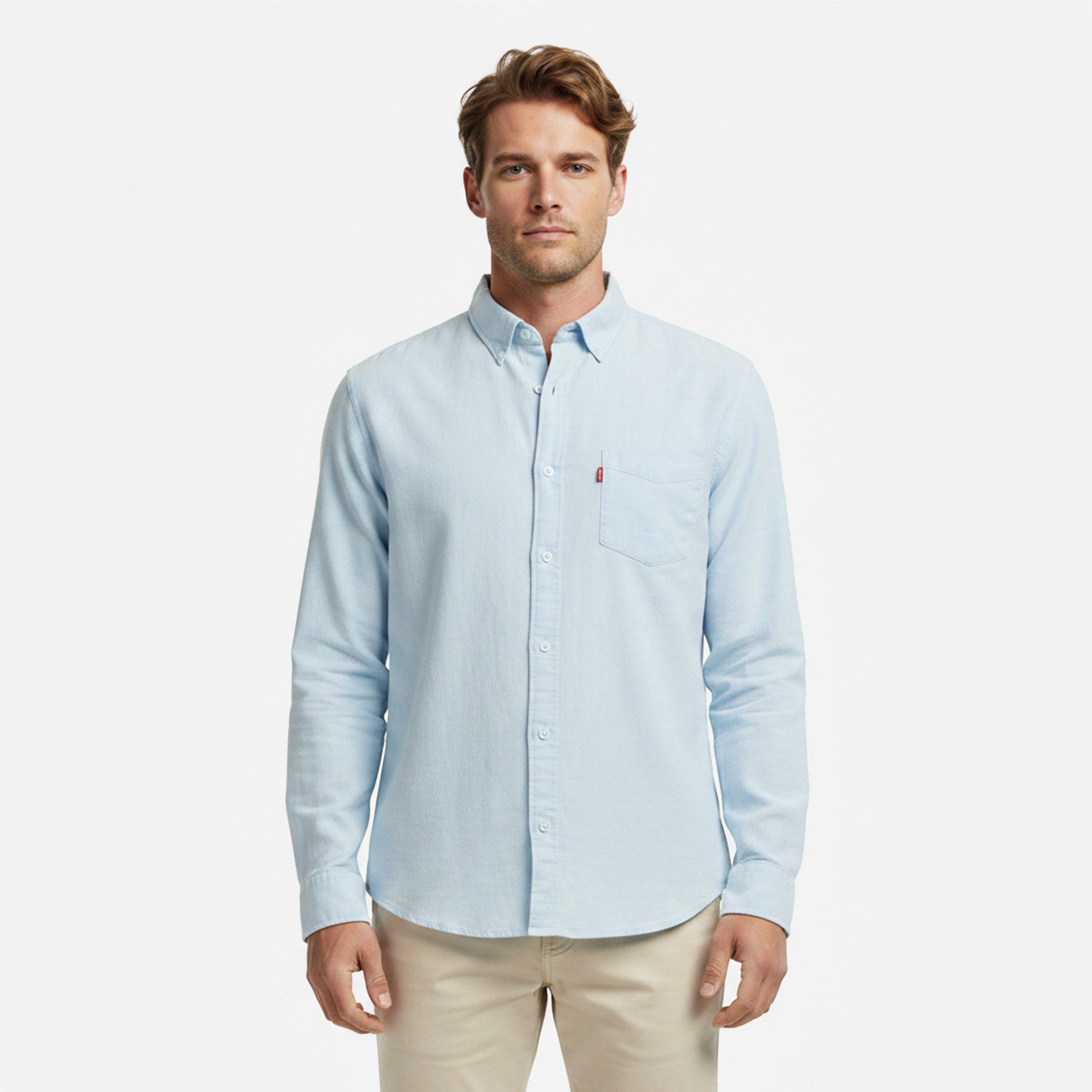 Niagara Mist - Levis - Men's Classic Pocket Long Sleeve Plain Shirt - 3