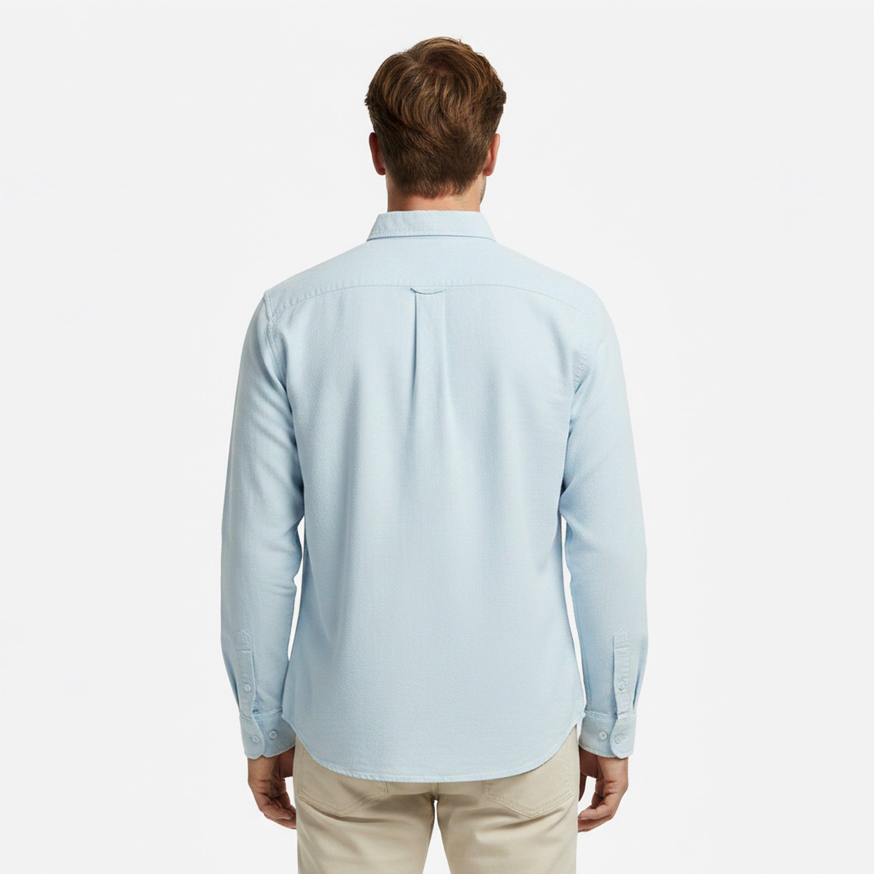 Niagara Mist - Levis - Men's Classic Pocket Long Sleeve Plain Shirt - 4