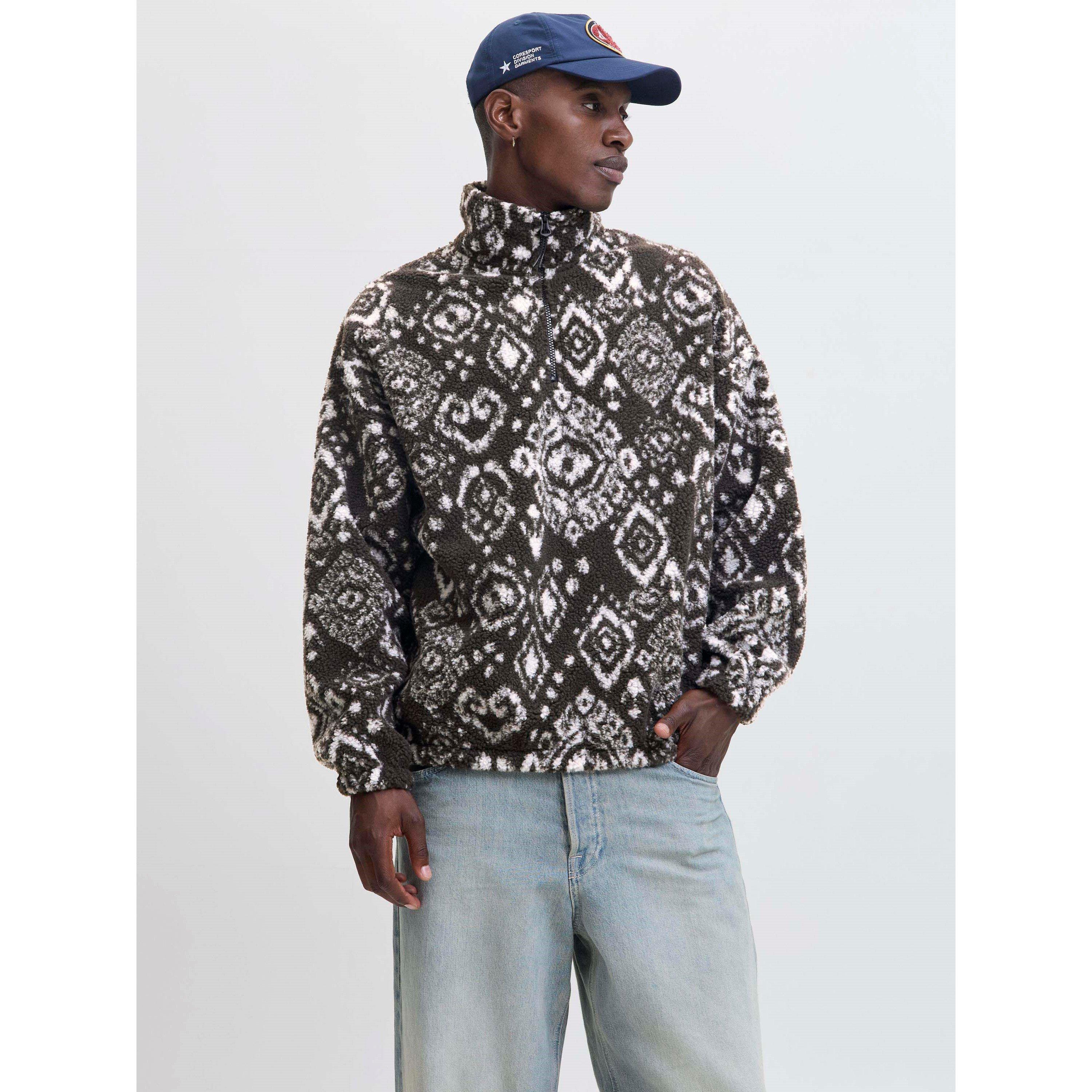 Asphalte - Jack and Jones - Paddy Teddy Half Zip Top Mens - 3