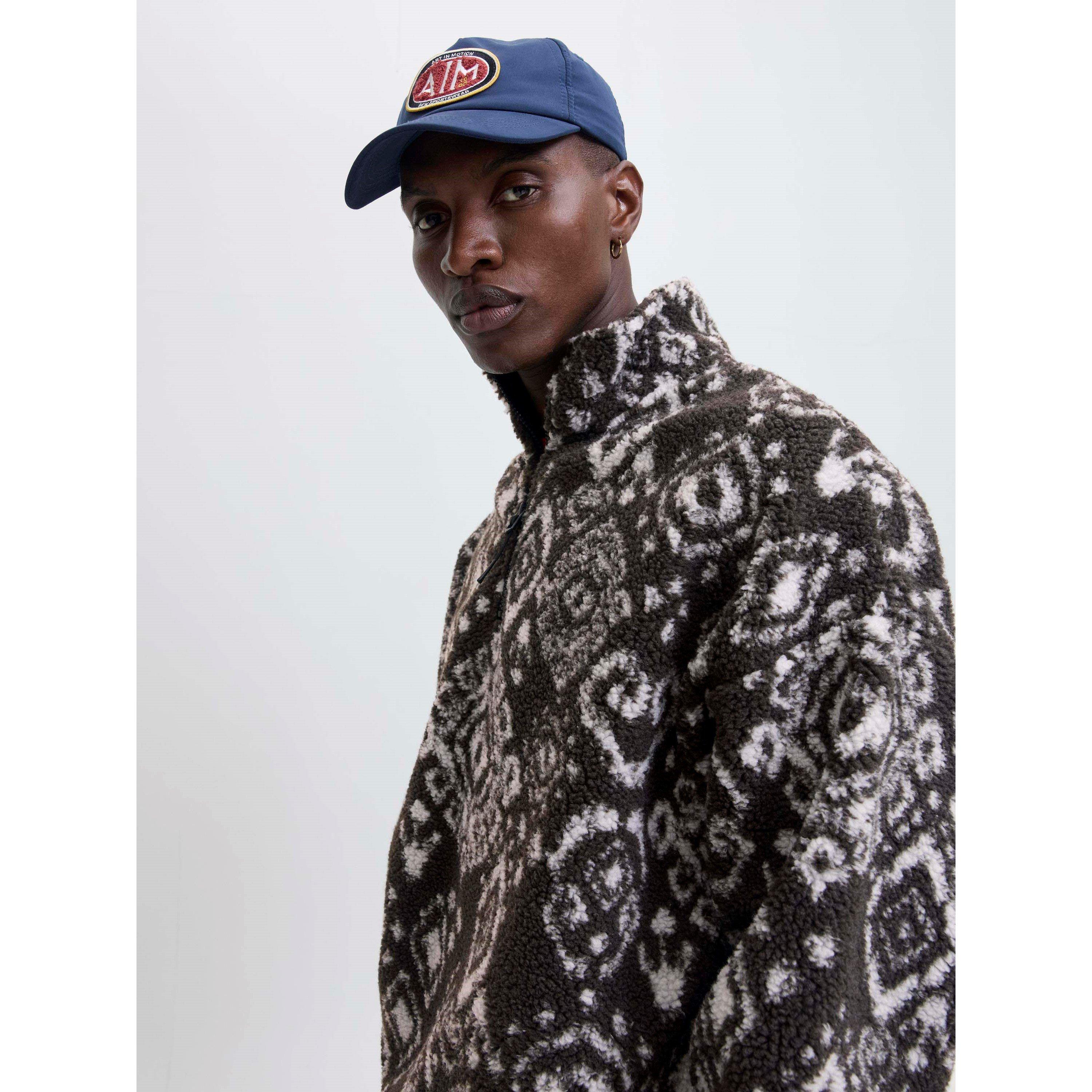 Asphalte - Jack and Jones - Paddy Teddy Half Zip Top Mens - 7