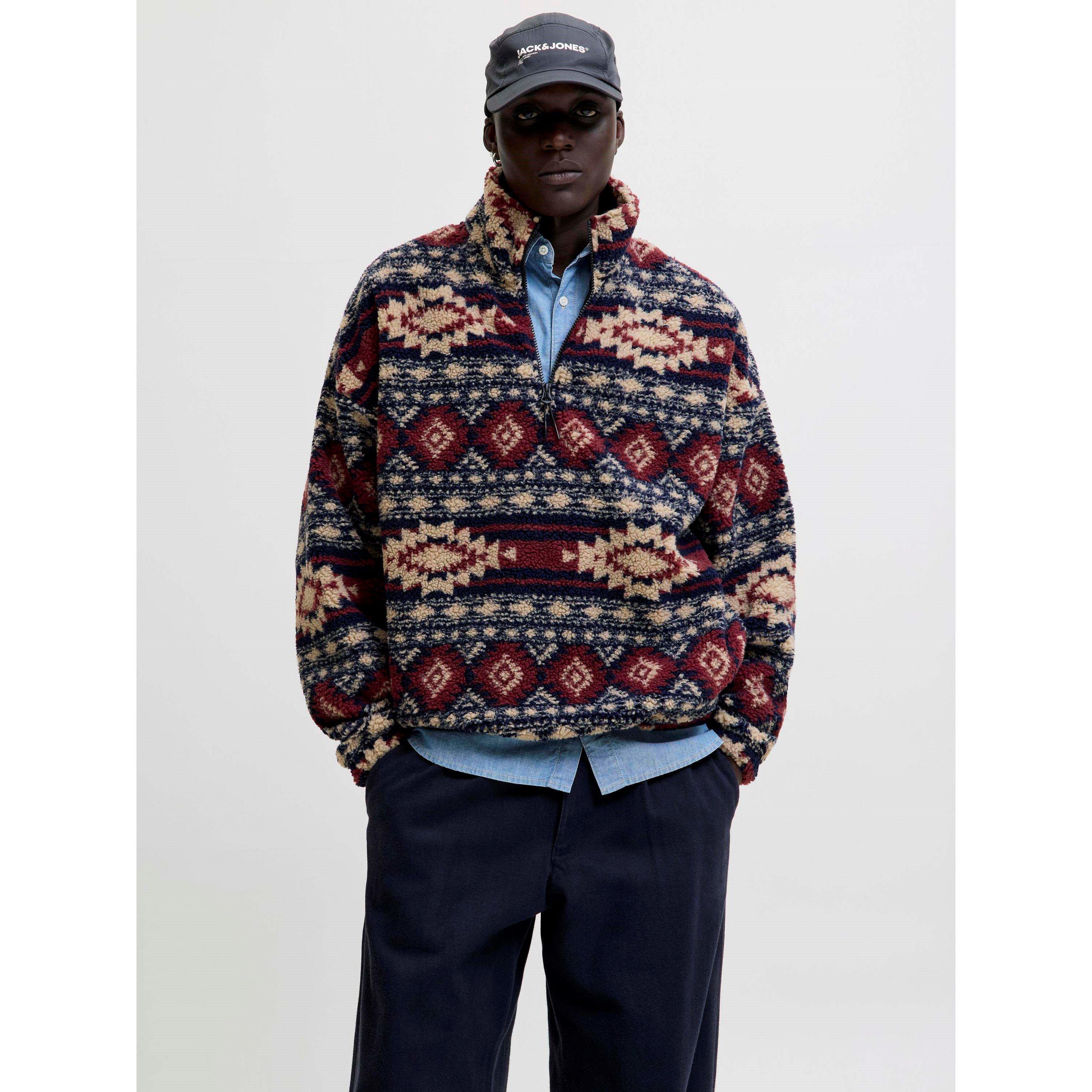 Blazer bleu marine - Jack and Jones - Eddie Teddy Half Zip Top Mens - 2