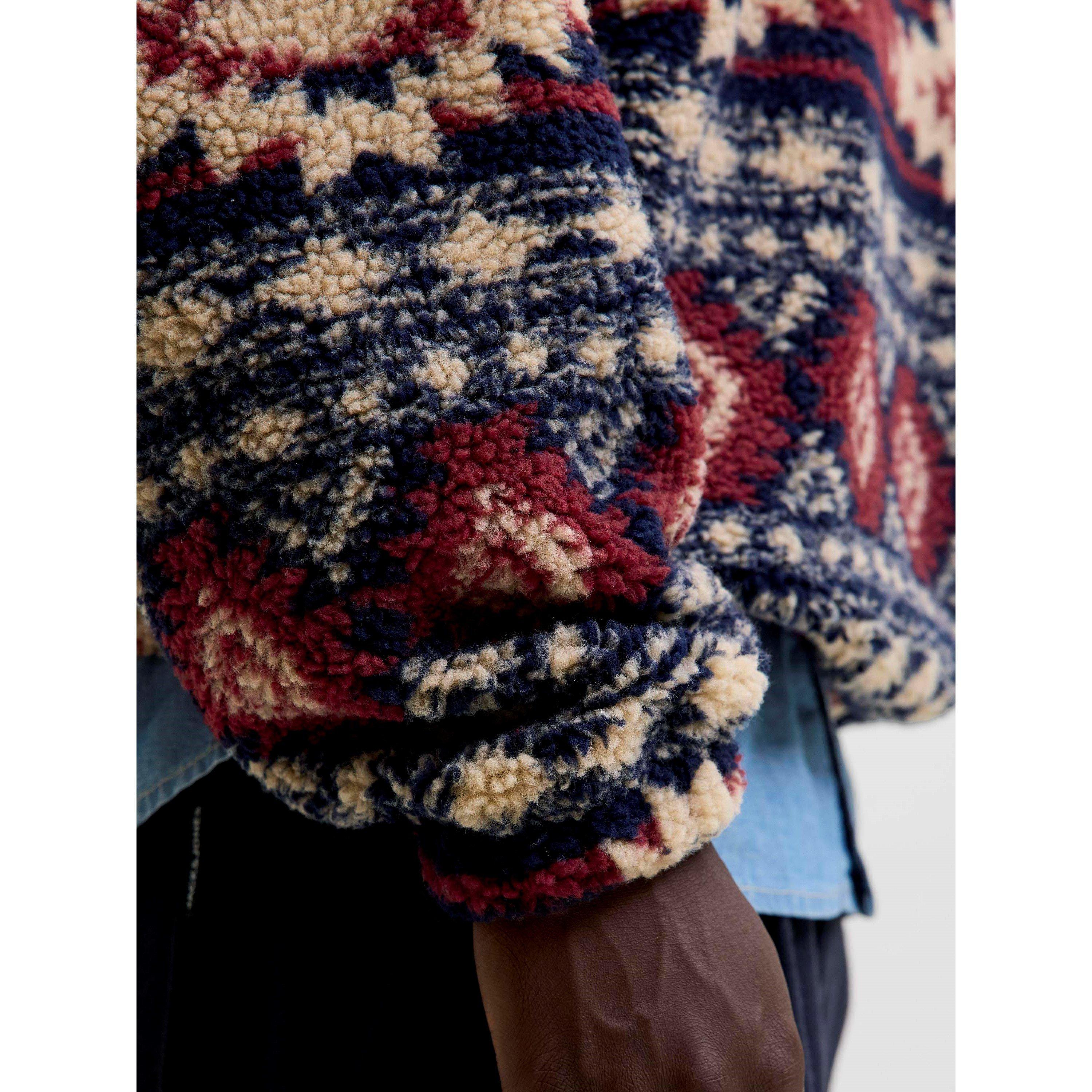 Blazer bleu marine - Jack and Jones - Eddie Teddy Half Zip Top Mens - 4