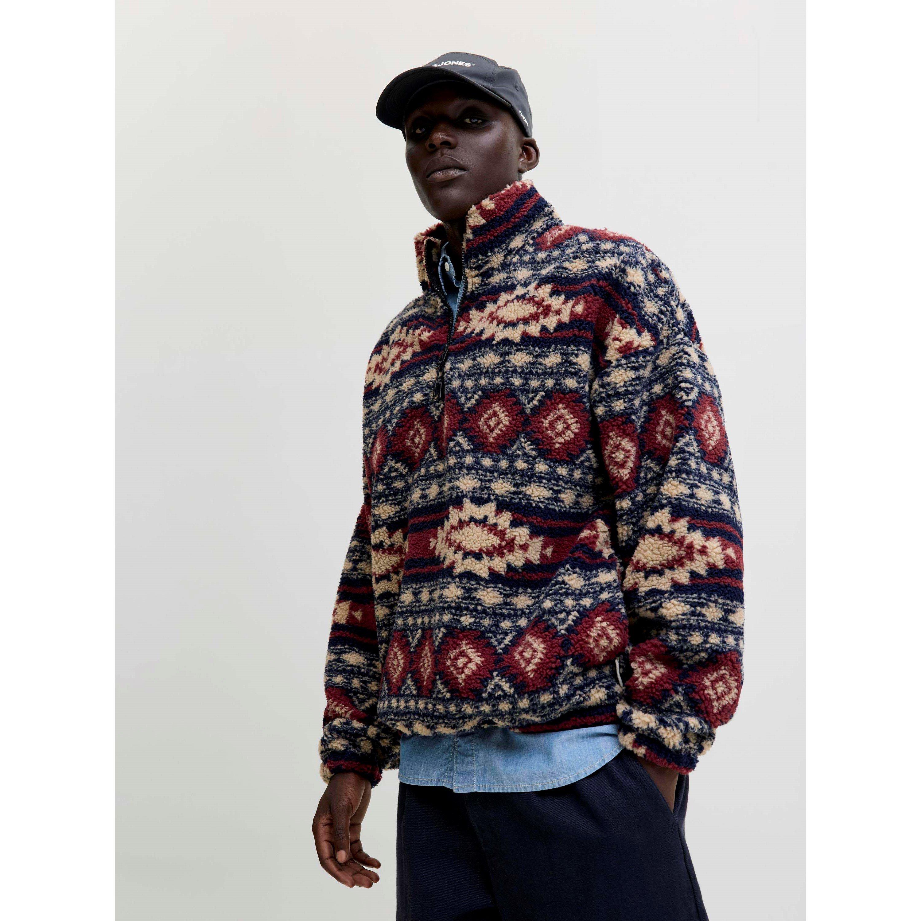 Blazer bleu marine - Jack and Jones - Eddie Teddy Half Zip Top Mens - 6